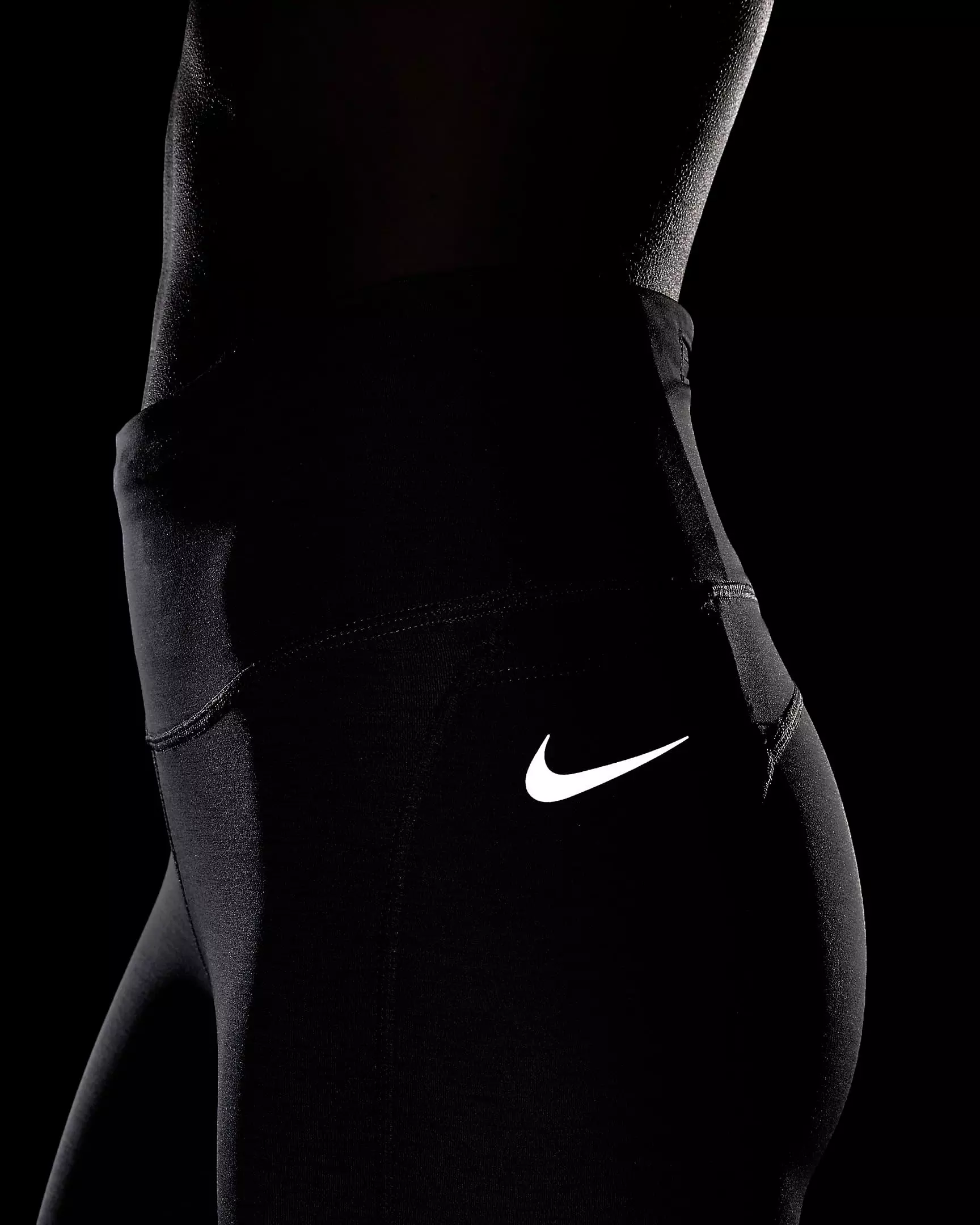 Nike Women's Fast Mid-Rise Crop Running Leggings-Grey - GREY