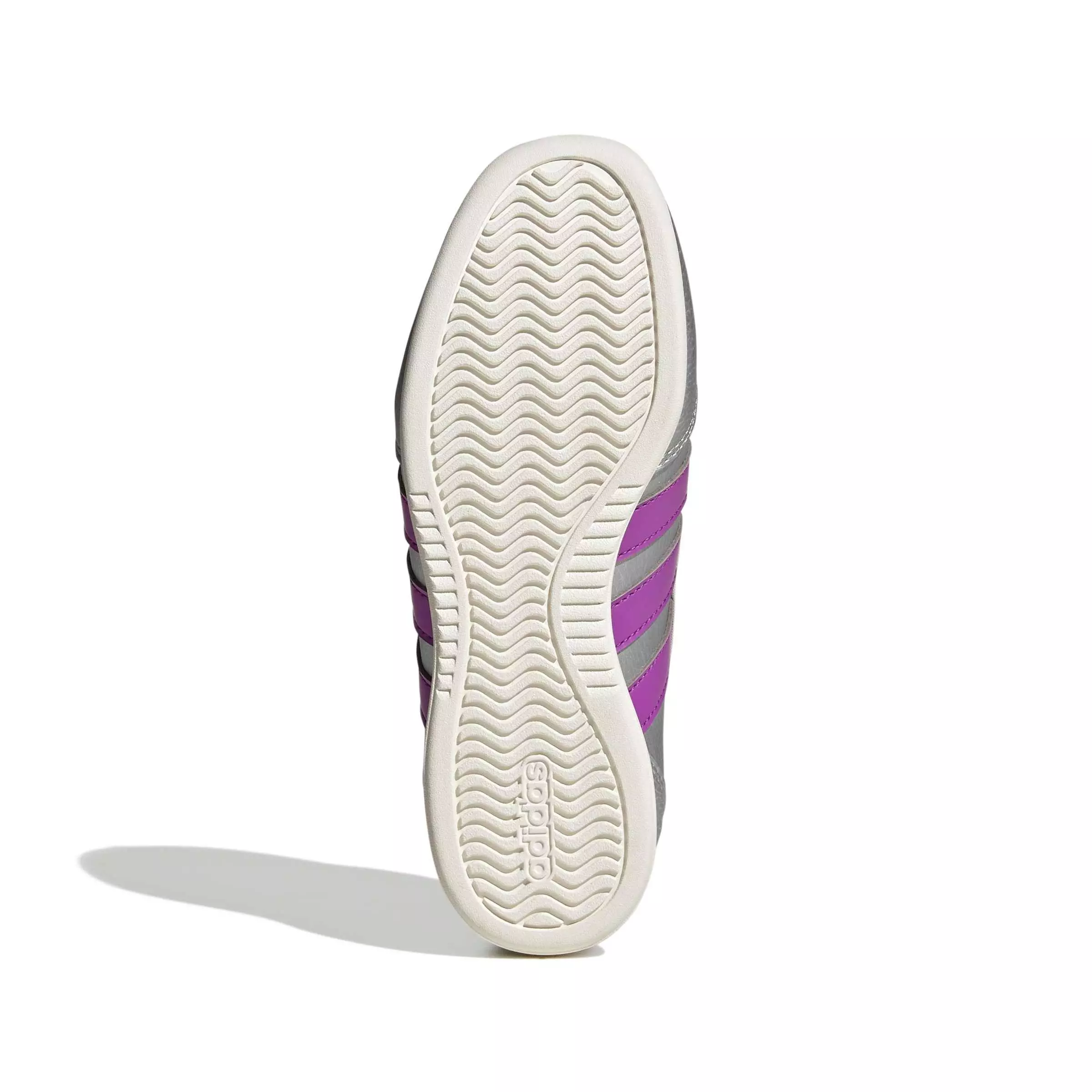 adidas Barreda Mary Jane "Silver Metallic/Purple Burst/Off White" Grade School Girls' Shoe - SILVER/PURPLE/OFF WHITE