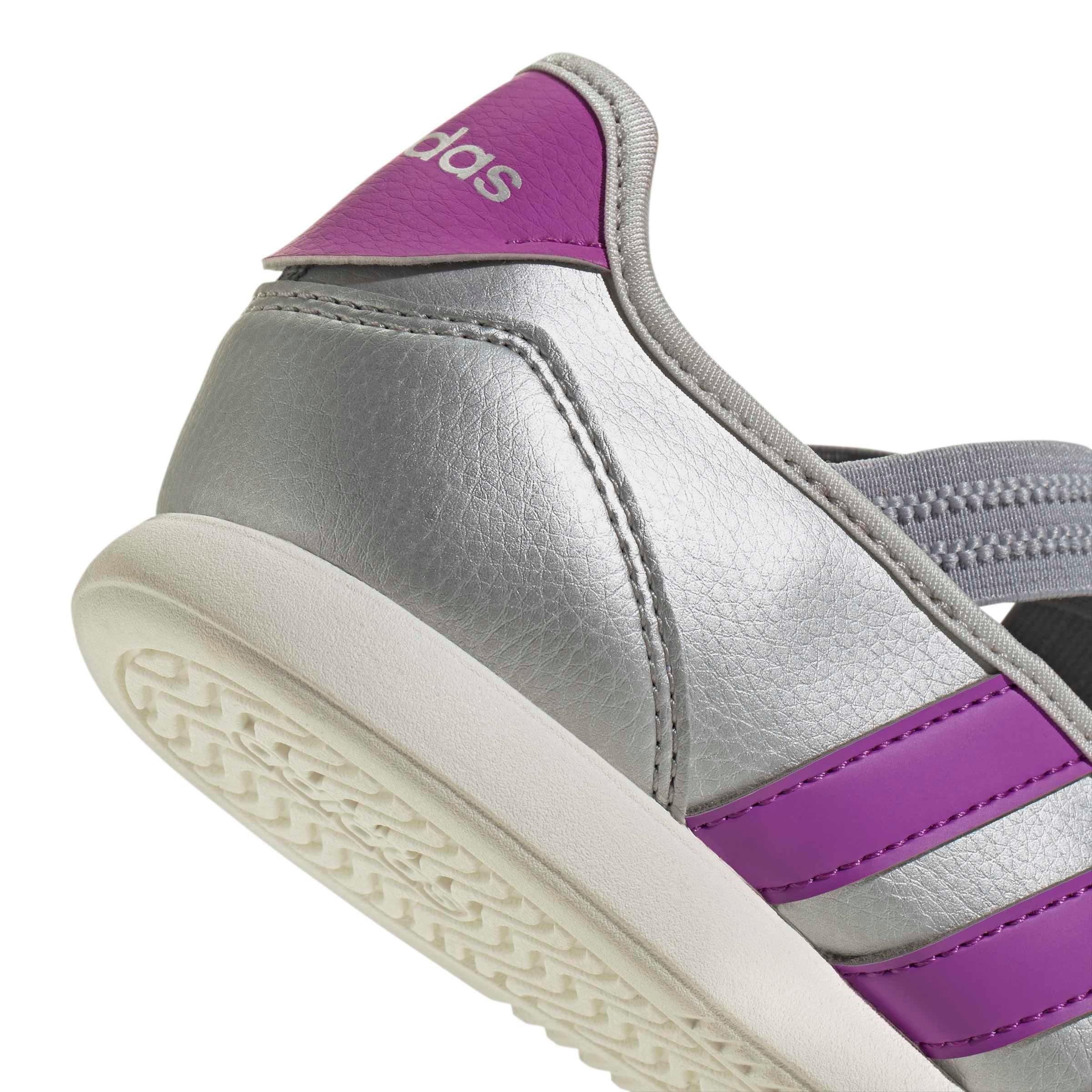adidas Barreda Mary Jane "Silver Metallic/Purple Burst/Off White" Grade School Girls' Shoe - SILVER/PURPLE/OFF WHITE Thumbnail View 7