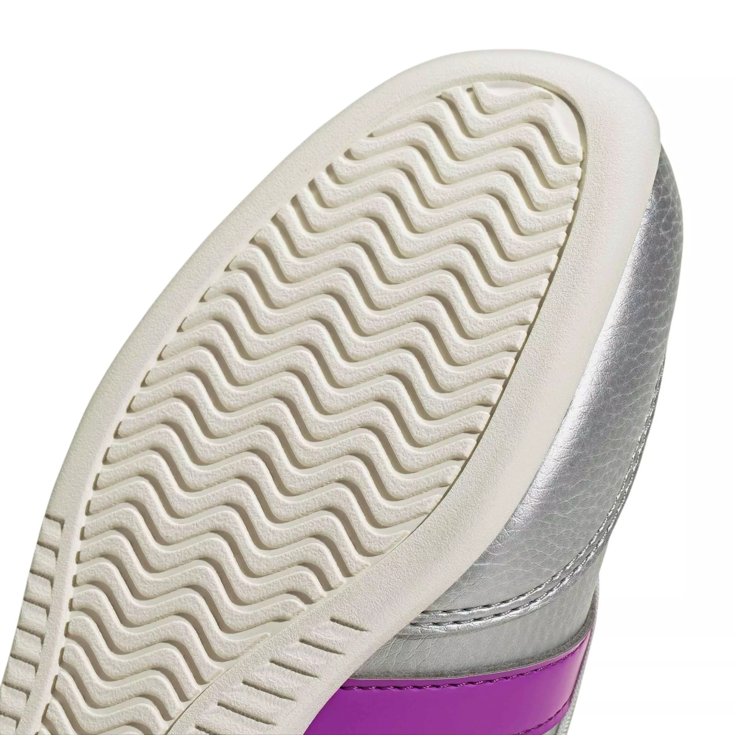 adidas Barreda Mary Jane "Silver Metallic/Purple Burst/Off White" Grade School Girls' Shoe - SILVER/PURPLE/OFF WHITE