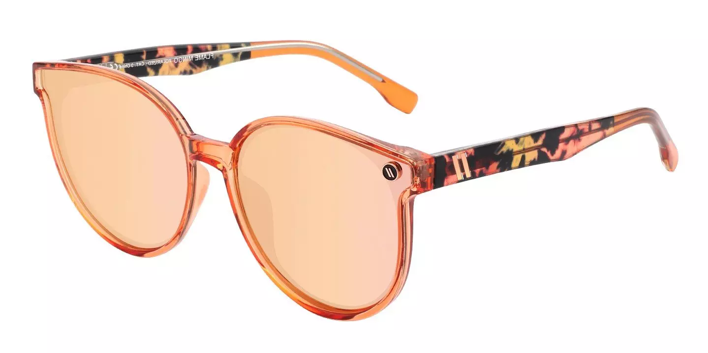 Blenders Lexico Flame Mingo Polarized Mirrored Sunglasses - ORANGE