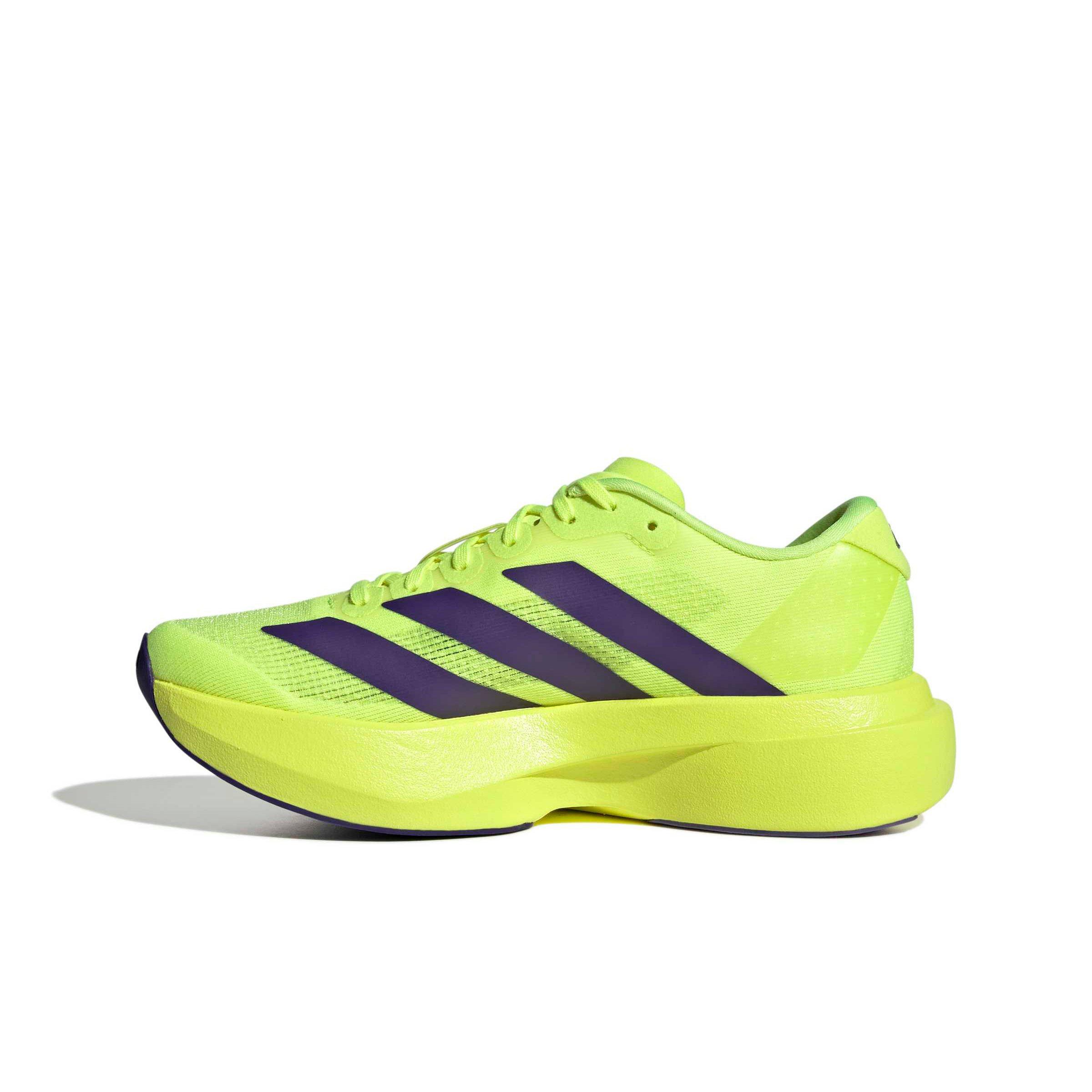adidas Adizero EVO SL "Solar Yellow/Collegiate Purple/Core Black" Grade School Boys' Running Shoe - YELLOW/PURPLE/BLACK Thumbnail View 2