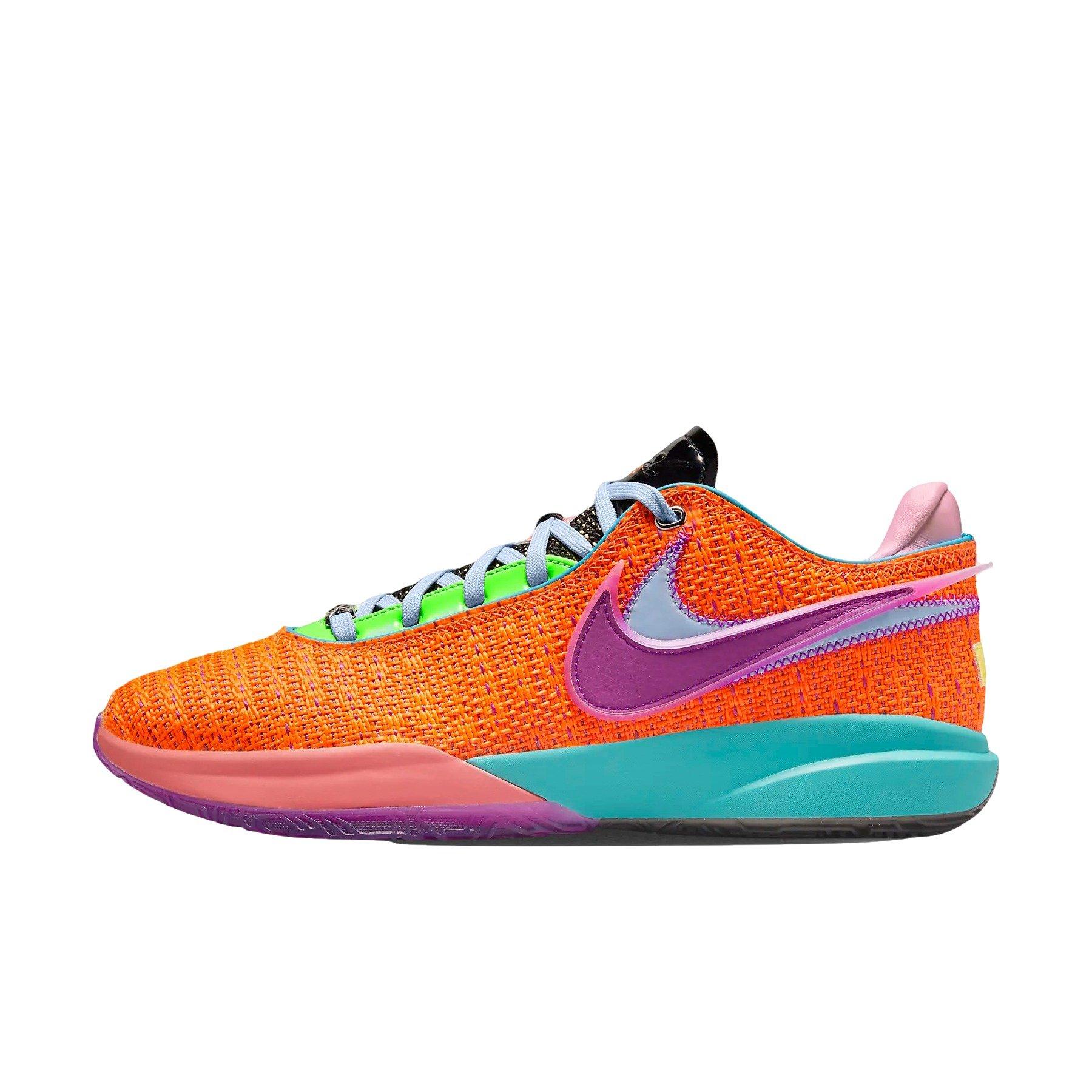 LeBron "Total Orange/Vivid Purple/Green Strike" Men's Basketball Shoe