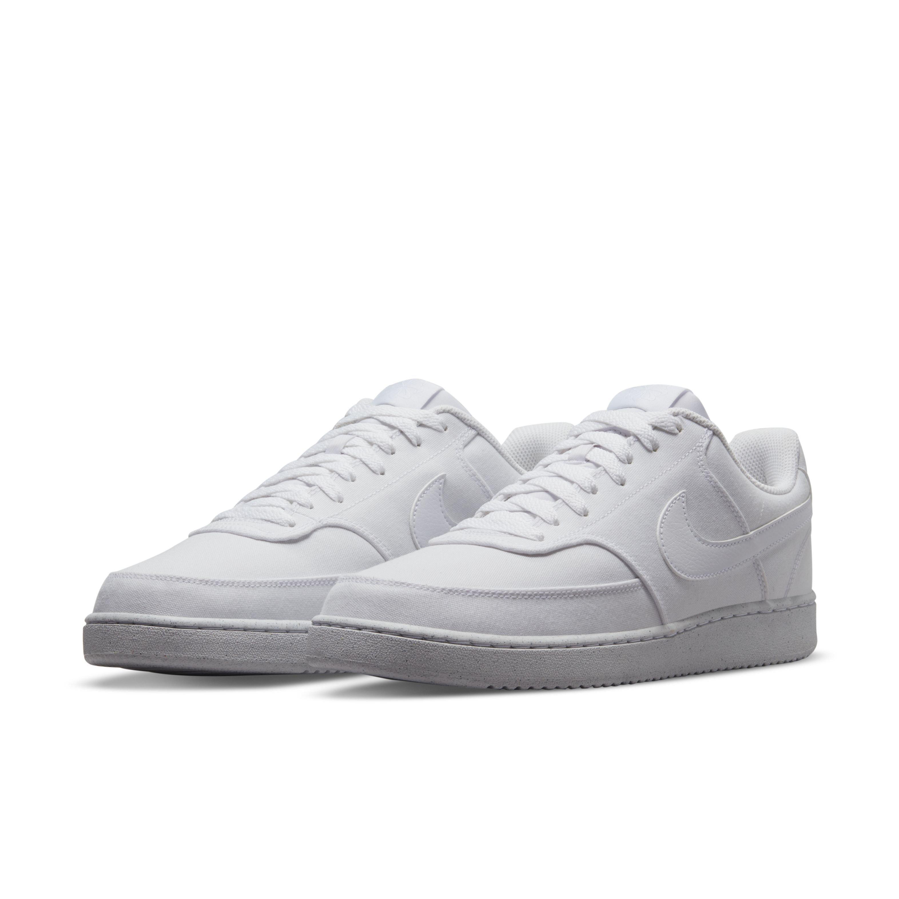 Nike Court Vision Low Next Nature "White/White/White" Men's Shoe - WHITE/WHITE/WHITE Thumbnail View 3