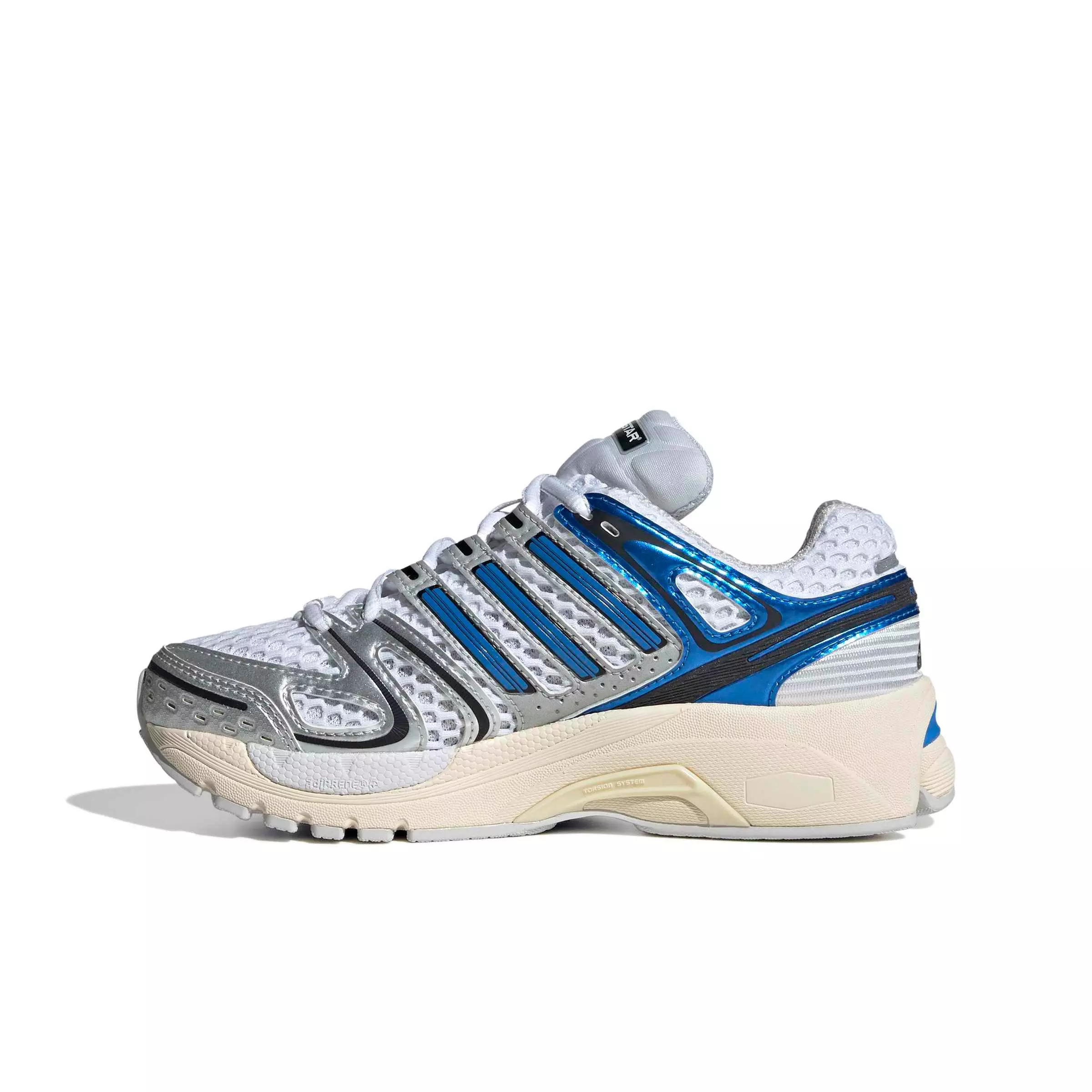 adidas Originals Adistar Control 5 "Ftwr White/Lucid Ray Blue/Dash Grey" Grade School Boys' Shoe - WHITE/BLUE/GREY