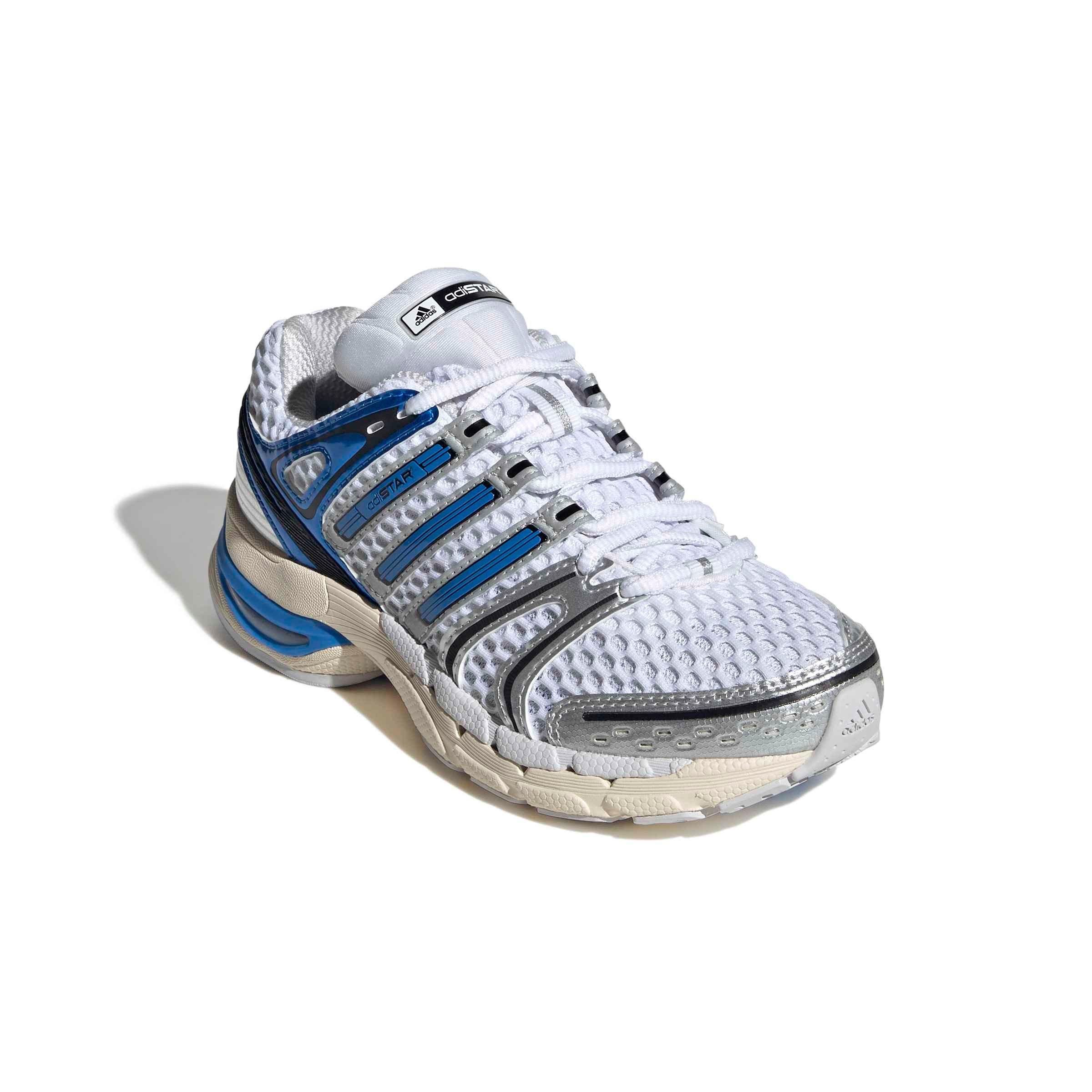 adidas Originals Adistar Control 5 "Ftwr White/Lucid Ray Blue/Dash Grey" Grade School Boys' Shoe - WHITE/BLUE/GREY Thumbnail View 3