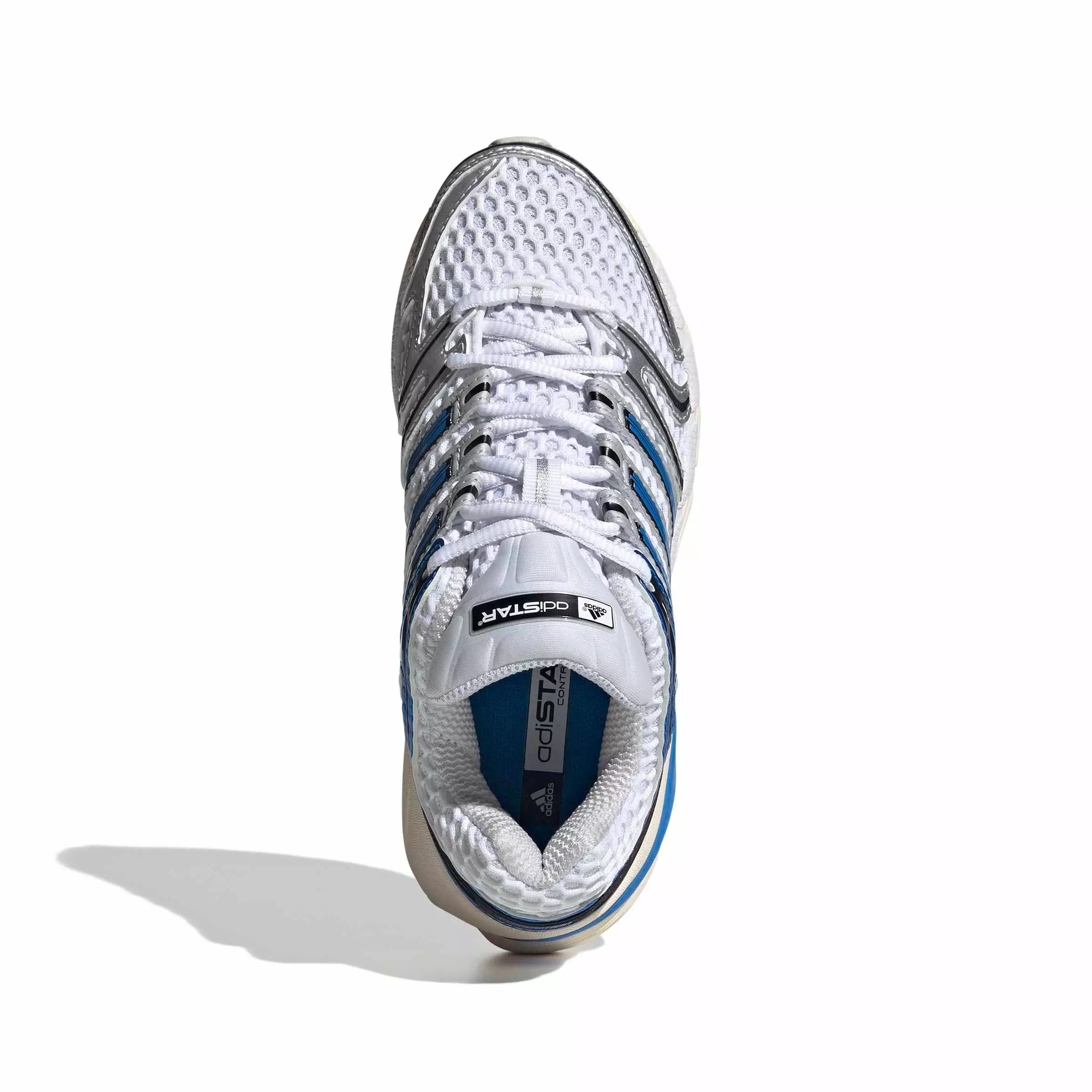 adidas Originals Adistar Control 5 "Ftwr White/Lucid Ray Blue/Dash Grey" Grade School Boys' Shoe - WHITE/BLUE/GREY