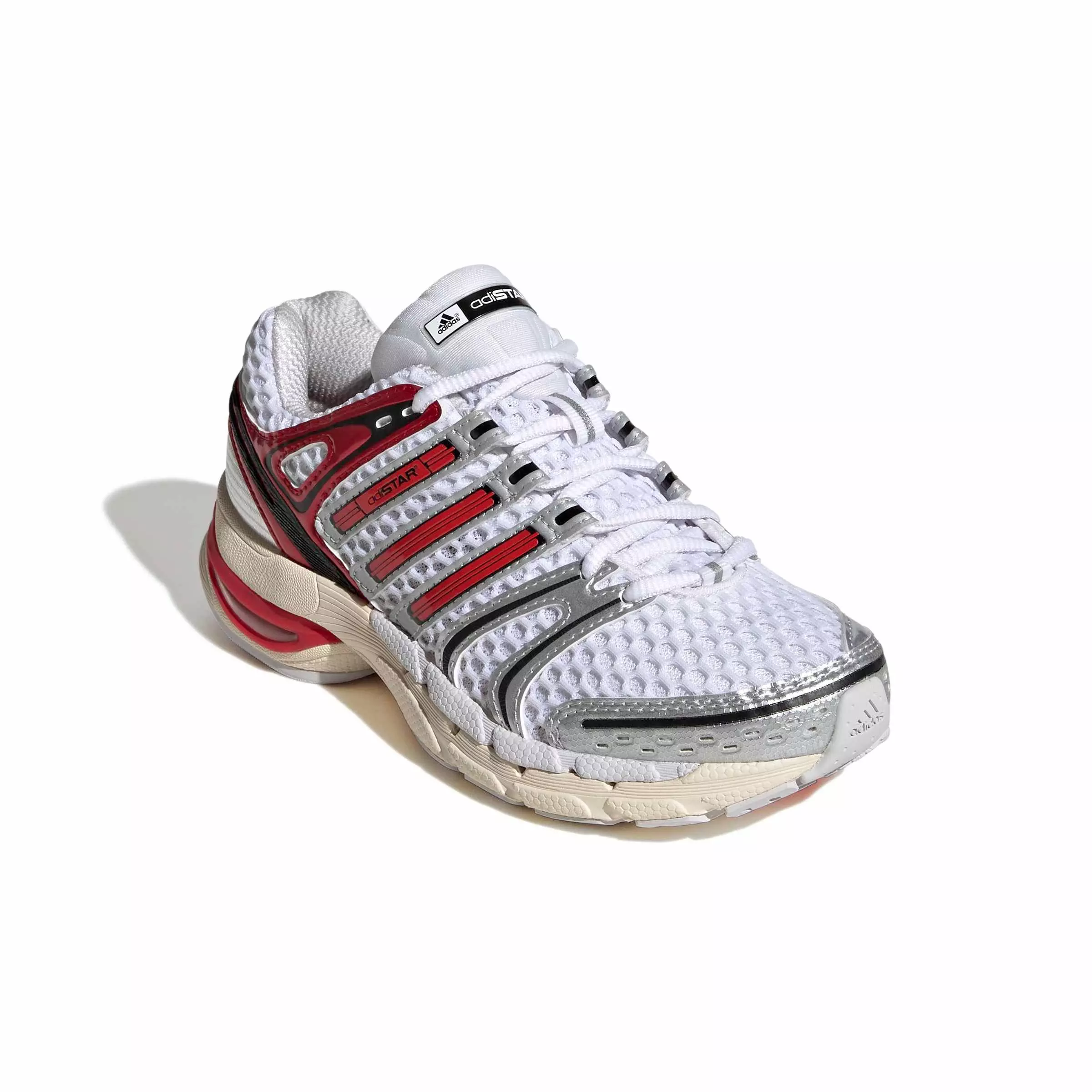 adidas Originals Adistar Control 5 "Ftwr White/Better Scarlet/Dash Grey" Grade School Boys' Shoe - WHITE/SCARLET/GREY