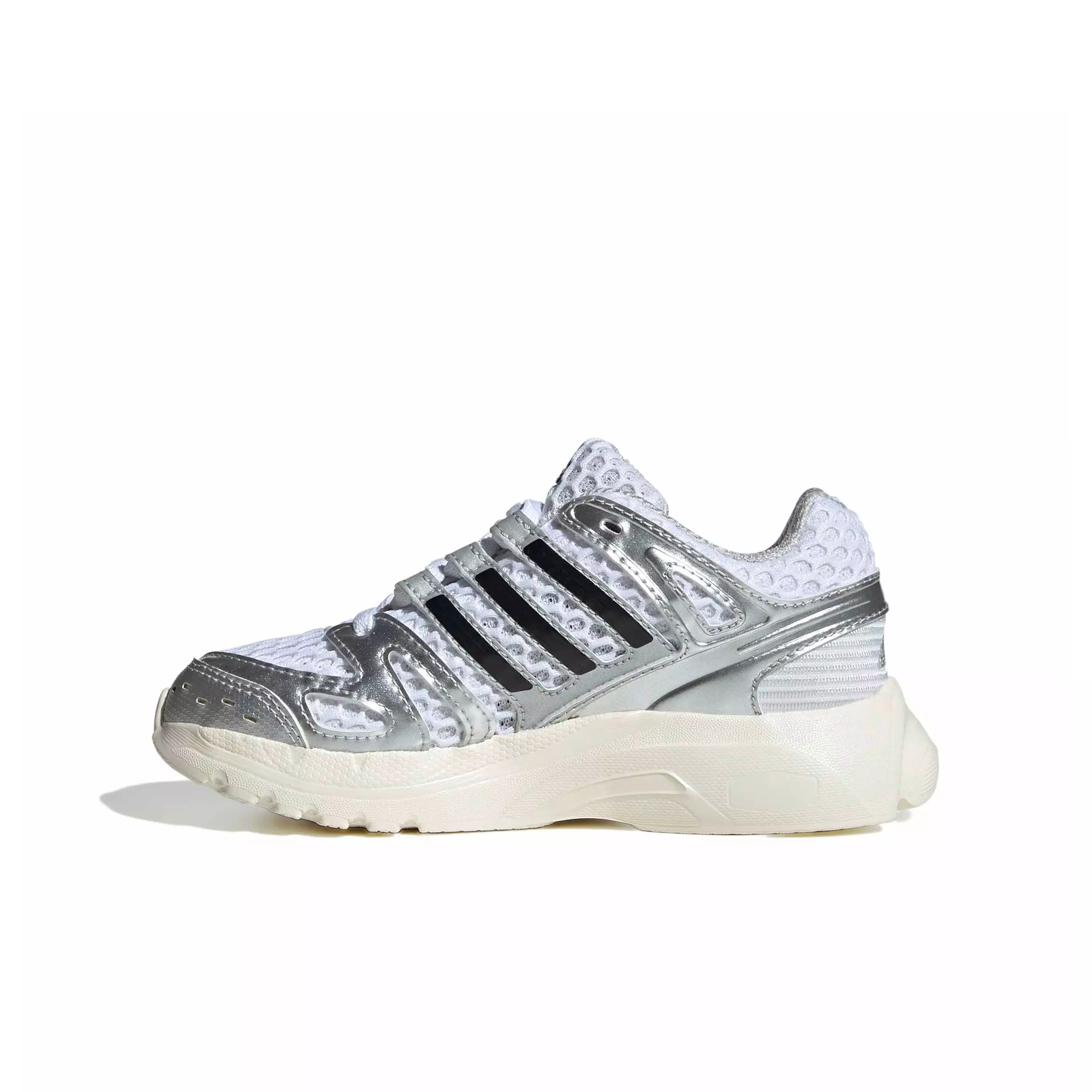 adidas Originals Adistar Control 5 EL "Ftwr White/Silver Metallic/Grey One" Preschool Boys' Shoe - WHITE/SILVER/GREY