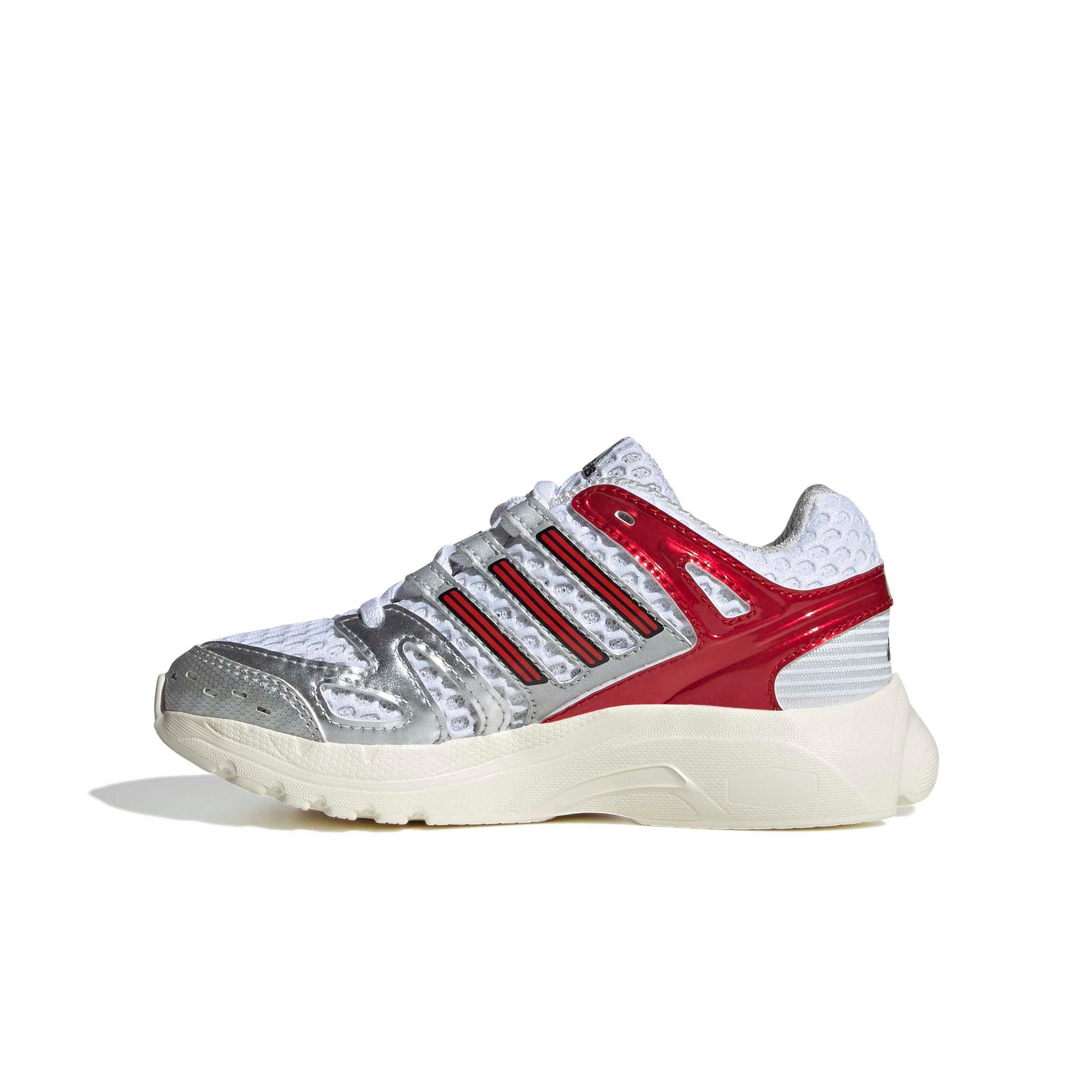 adidas Originals Adistar Control 5 EL "Ftwr White/Better Scarlet/Dash Grey" Preschool Boys' Shoe - WHITE/SCARLET/GREY Thumbnail View 2
