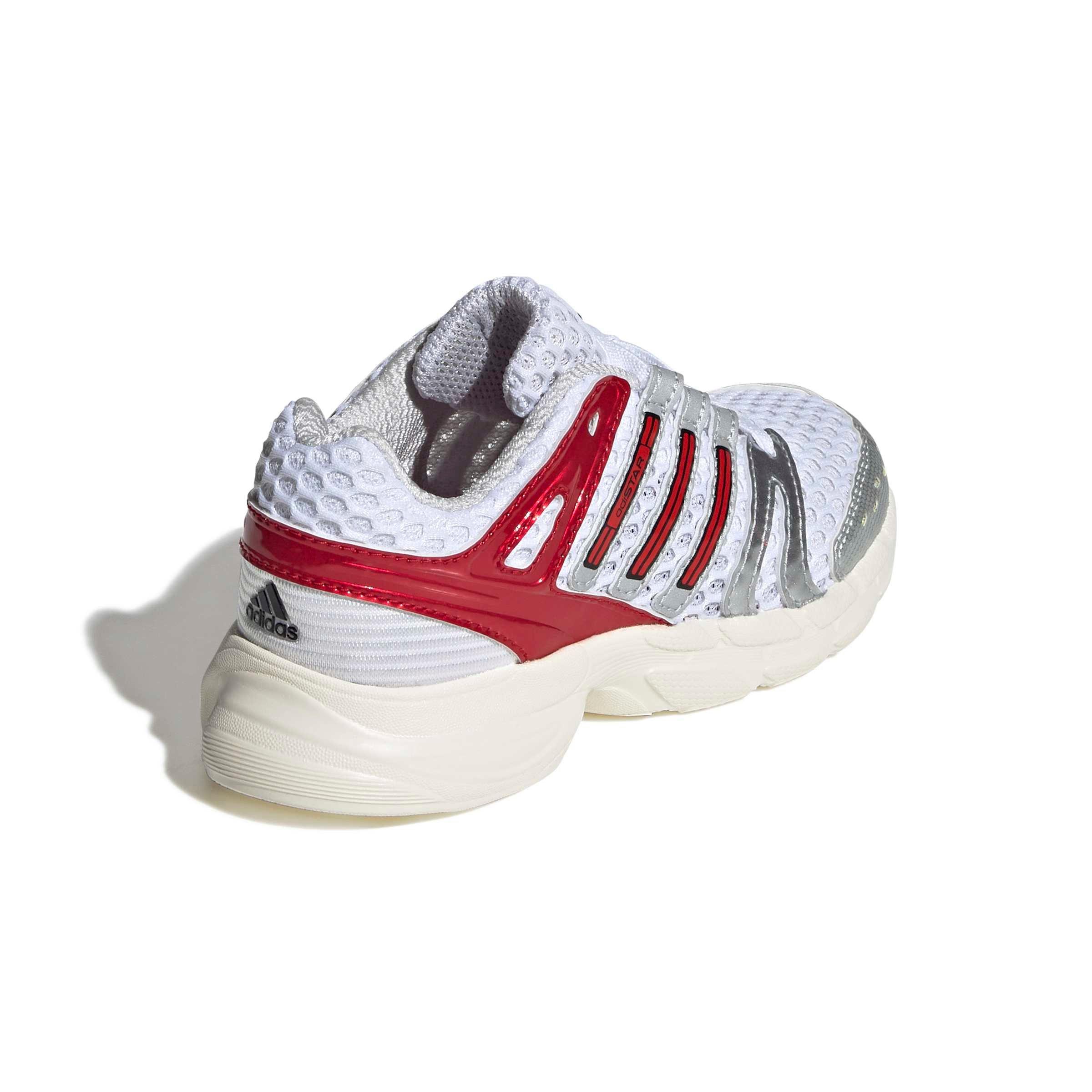 adidas Originals Adistar Control 5 EL "Ftwr White/Better Scarlet/Dash Grey" Preschool Boys' Shoe - WHITE/SCARLET/GREY Thumbnail View 4