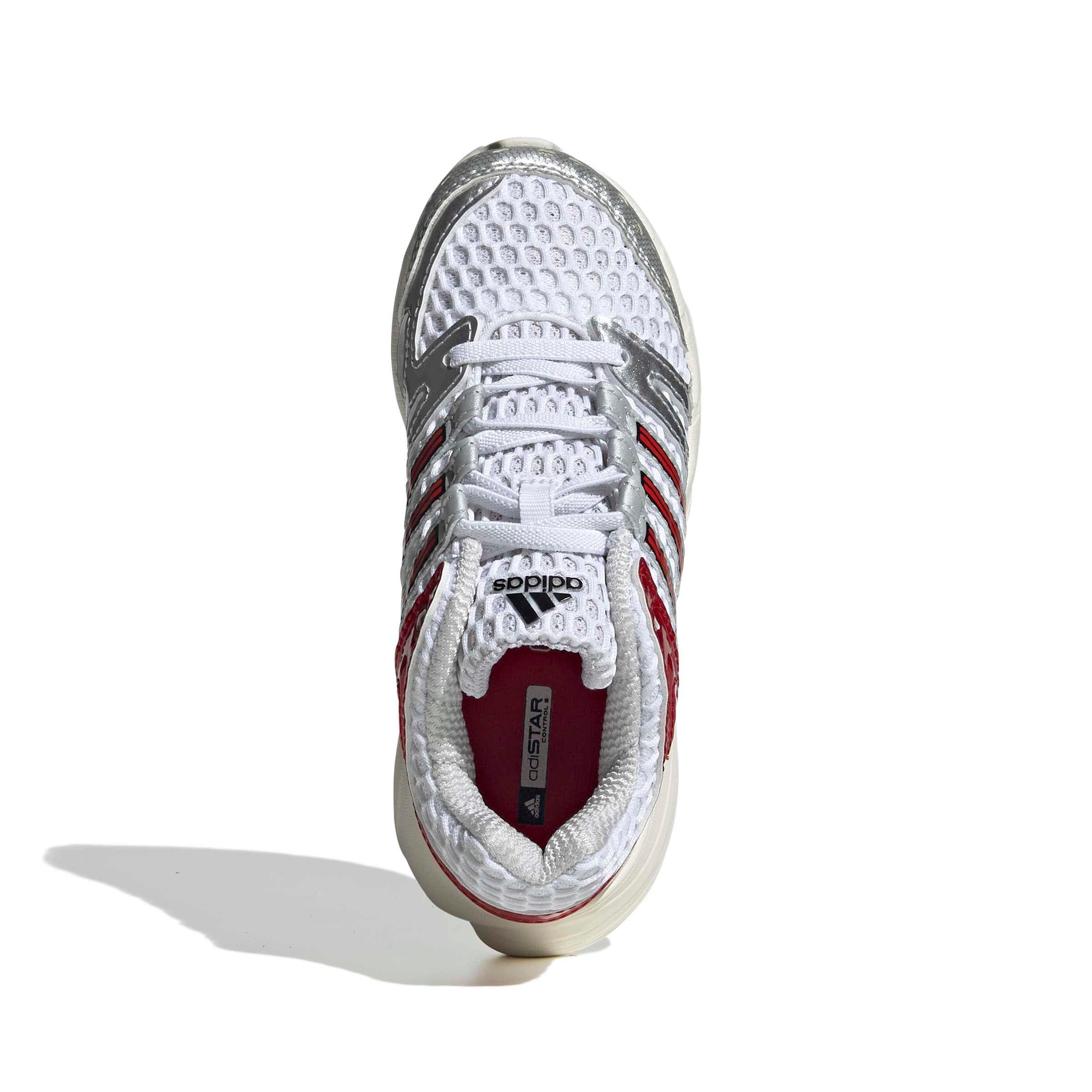 adidas Originals Adistar Control 5 EL "Ftwr White/Better Scarlet/Dash Grey" Preschool Boys' Shoe - WHITE/SCARLET/GREY Thumbnail View 5