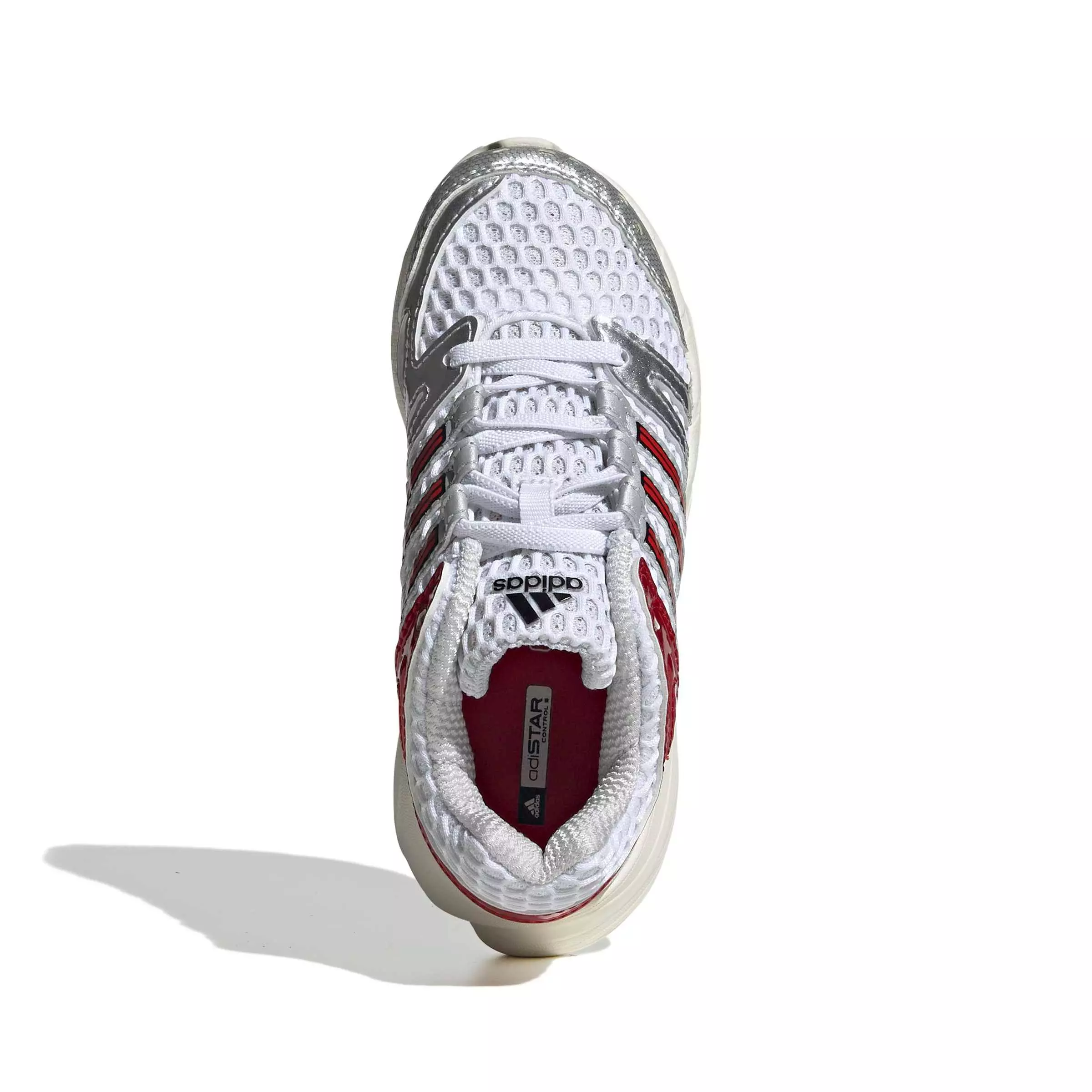 adidas Originals Adistar Control 5 EL "Ftwr White/Better Scarlet/Dash Grey" Preschool Boys' Shoe - WHITE/SCARLET/GREY