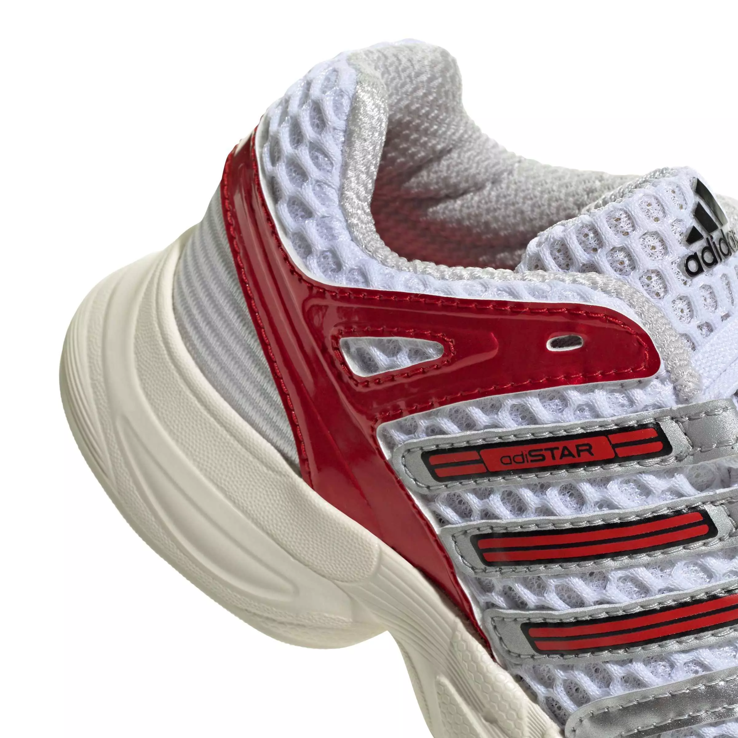 adidas Originals Adistar Control 5 EL "Ftwr White/Better Scarlet/Dash Grey" Preschool Boys' Shoe - WHITE/SCARLET/GREY