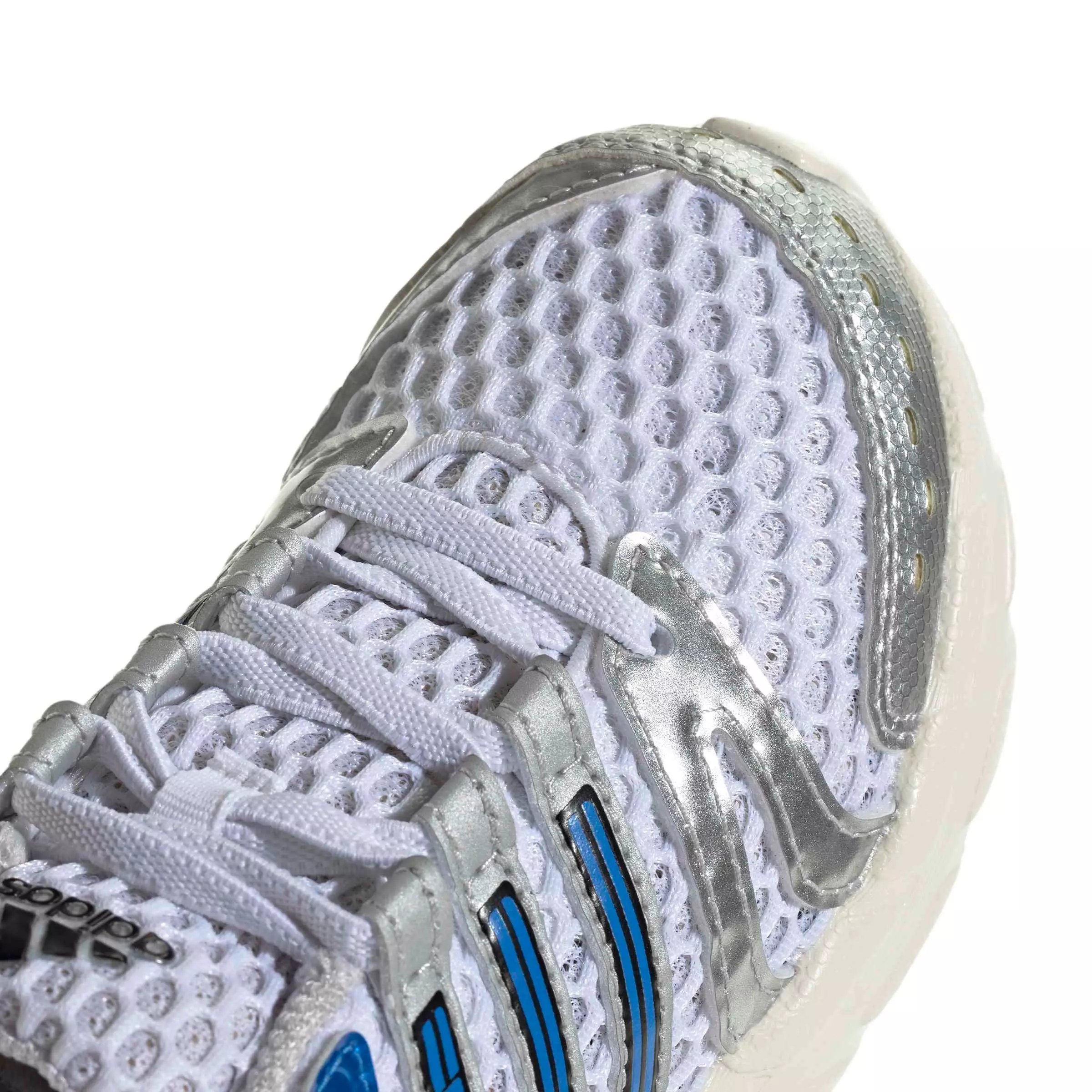 adidas Originals Adistar Control 5 EL "Ftwr White/Lucid Ray Blue/Dash Grey" Preschool Boys' Shoe - WHITE/BLUE/GREY