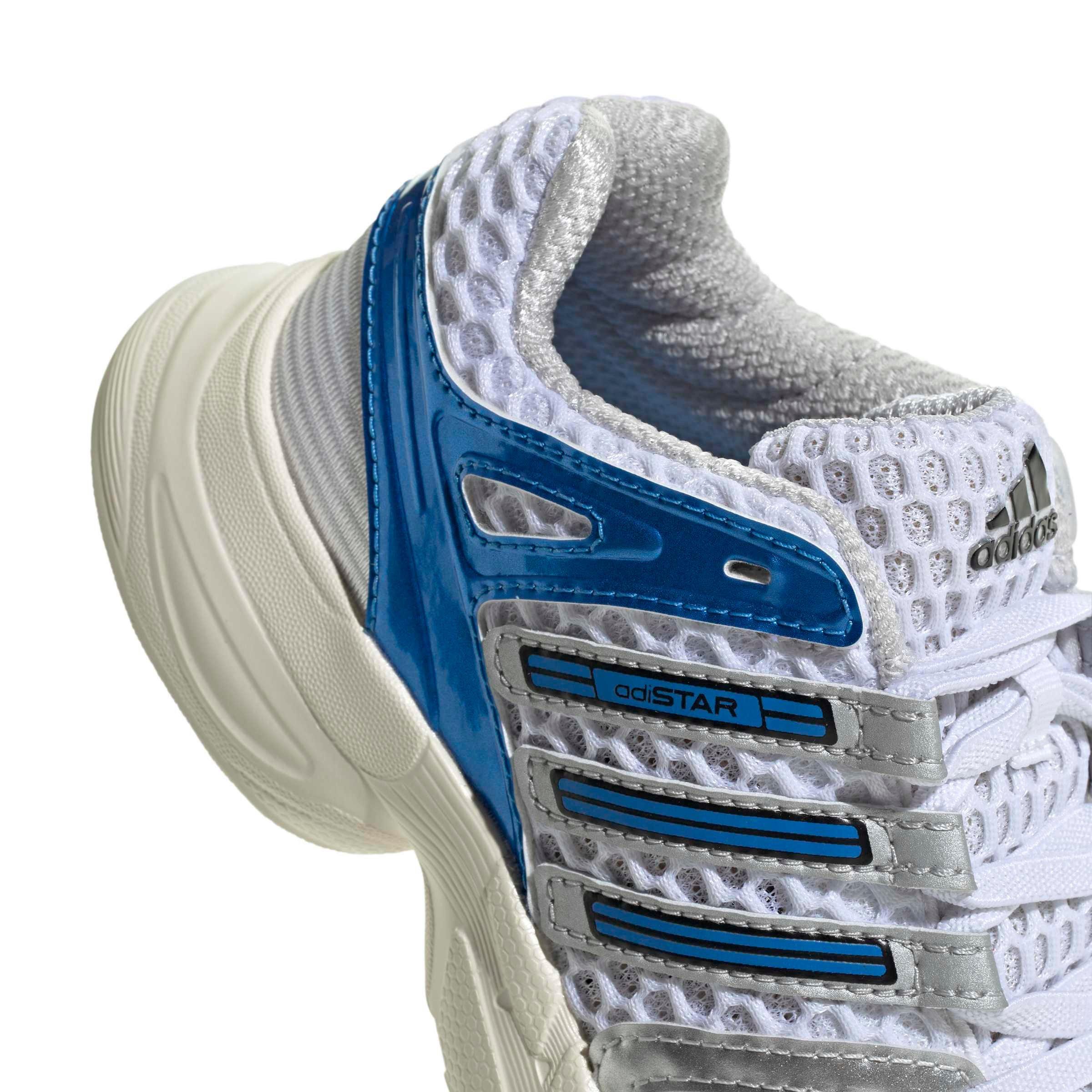adidas Originals Adistar Control 5 EL "Ftwr White/Lucid Ray Blue/Dash Grey" Preschool Boys' Shoe - WHITE/BLUE/GREY Thumbnail View 8