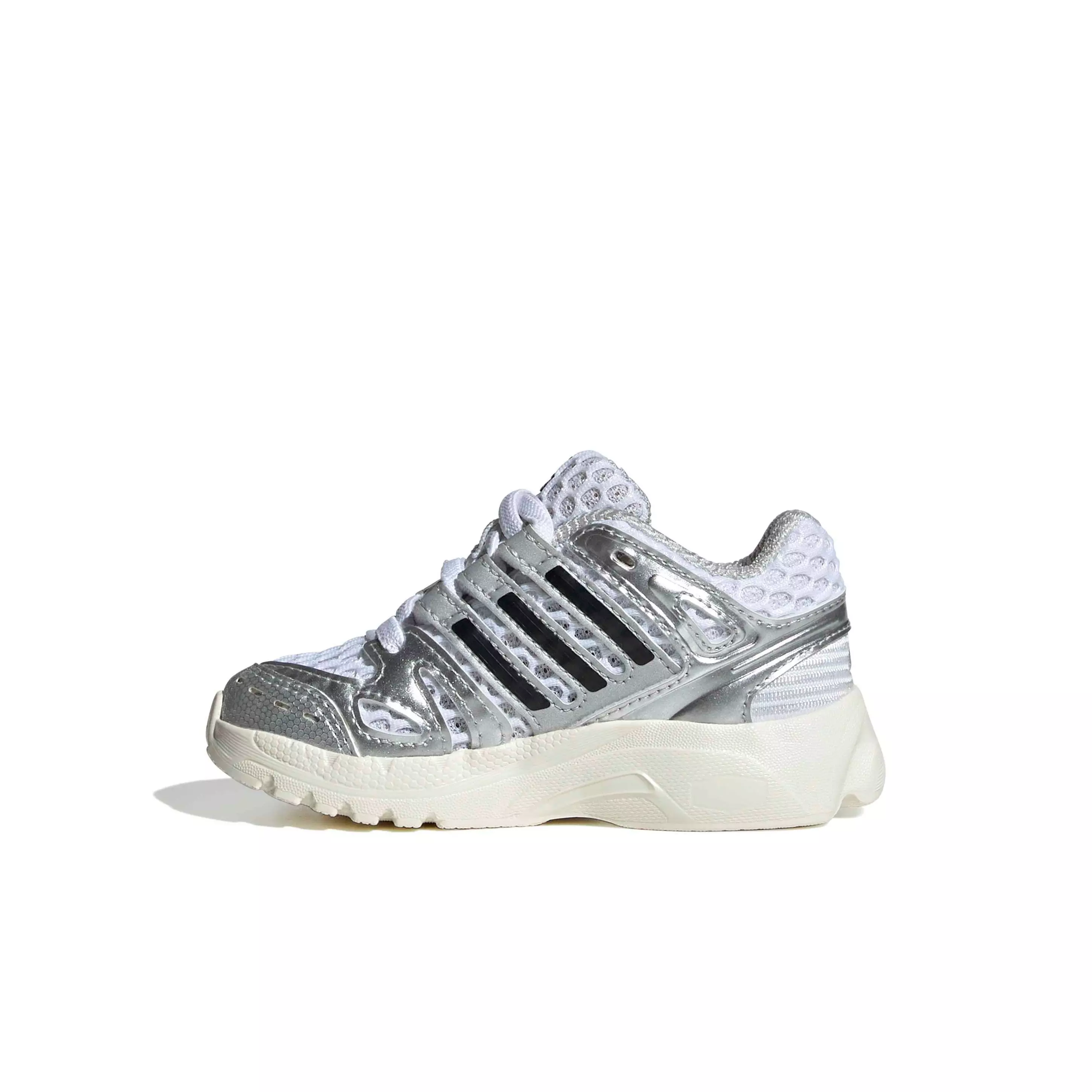 adidas Originals Adistar Control 5 EL "Ftwr White/Silver Metallic/Grey One" Infant Boys' Shoe - WHITE/SILVER/GREY