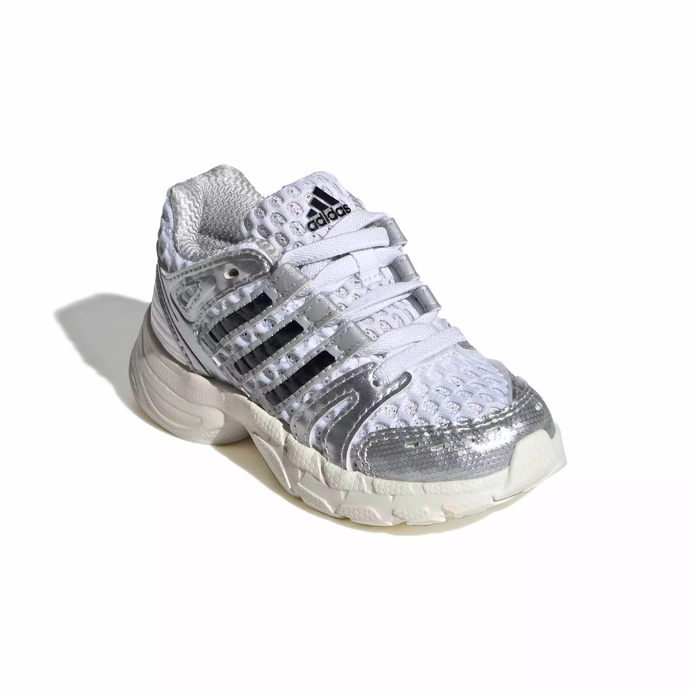 adidas Originals Adistar Control 5 EL "Ftwr White/Silver Metallic/Grey One" Infant Boys' Shoe - WHITE/SILVER/GREY