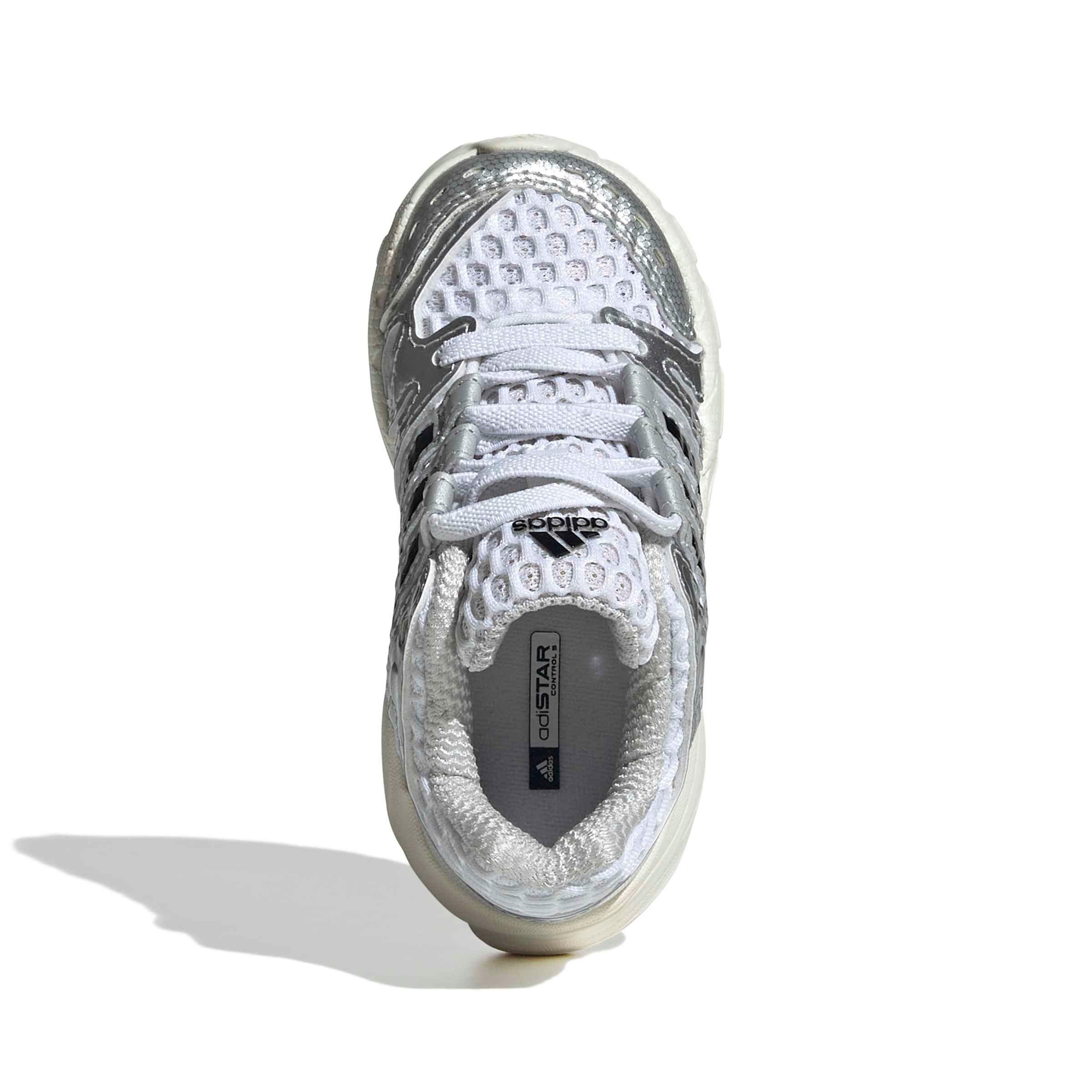 adidas Originals Adistar Control 5 EL "Ftwr White/Silver Metallic/Grey One" Infant Boys' Shoe - WHITE/SILVER/GREY Thumbnail View 5