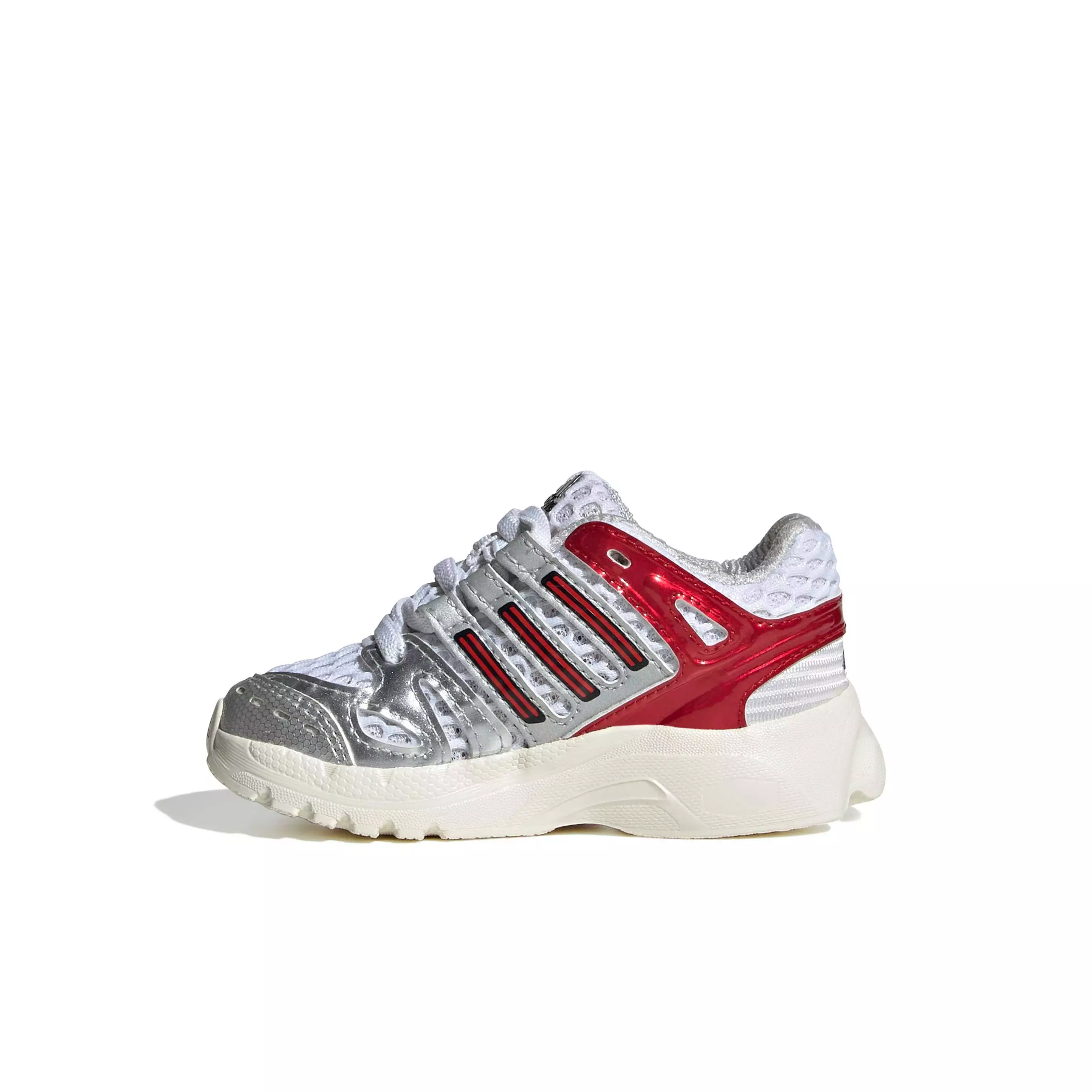 adidas Originals Adistar Control 5 EL "Ftwr White/Better Scarlet/Dash Grey" Infant Boys' Shoe - WHITE/SCARLET/GREY