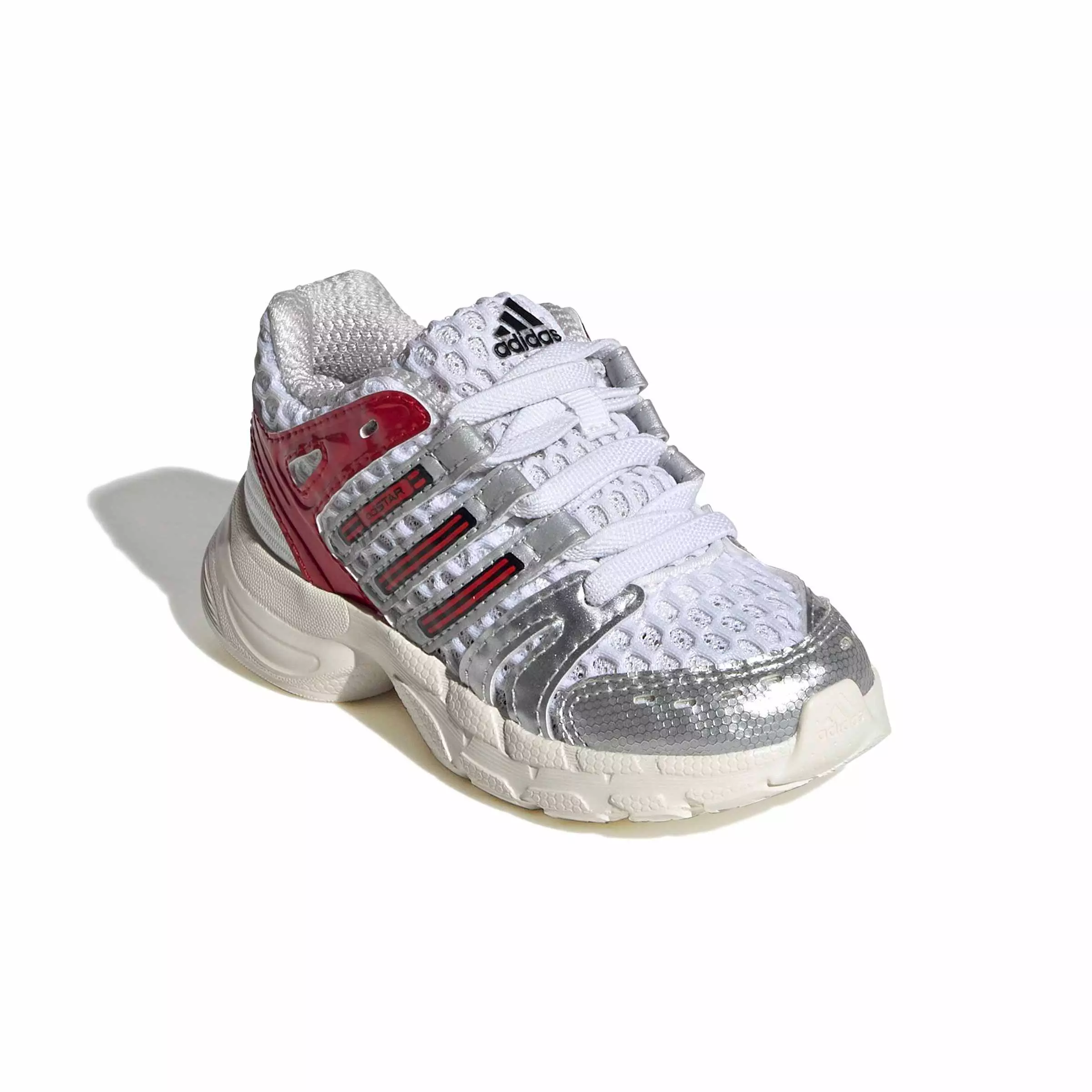 adidas Originals Adistar Control 5 EL "Ftwr White/Better Scarlet/Dash Grey" Infant Boys' Shoe - WHITE/SCARLET/GREY