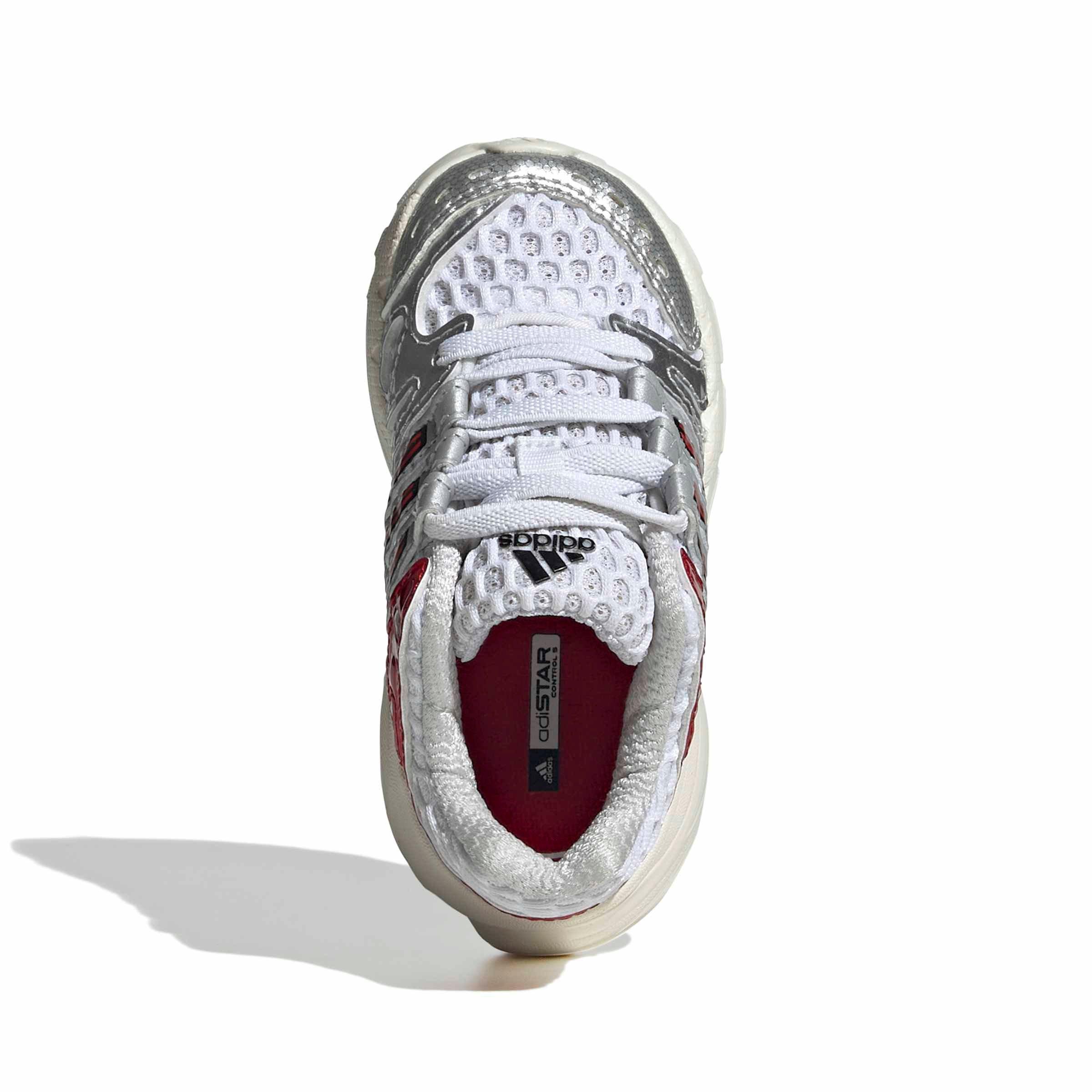 adidas Originals Adistar Control 5 EL "Ftwr White/Better Scarlet/Dash Grey" Infant Boys' Shoe - WHITE/SCARLET/GREY Thumbnail View 5