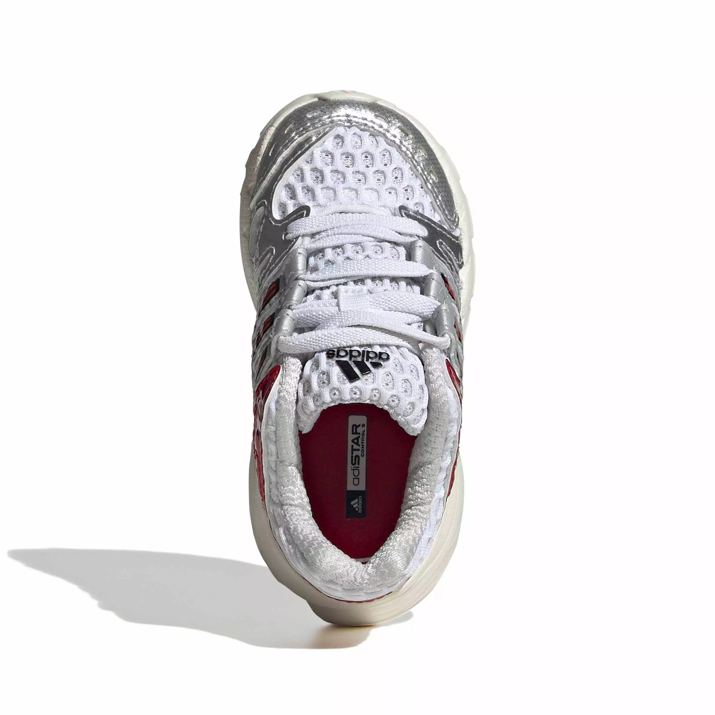 adidas Originals Adistar Control 5 EL "Ftwr White/Better Scarlet/Dash Grey" Infant Boys' Shoe - WHITE/SCARLET/GREY