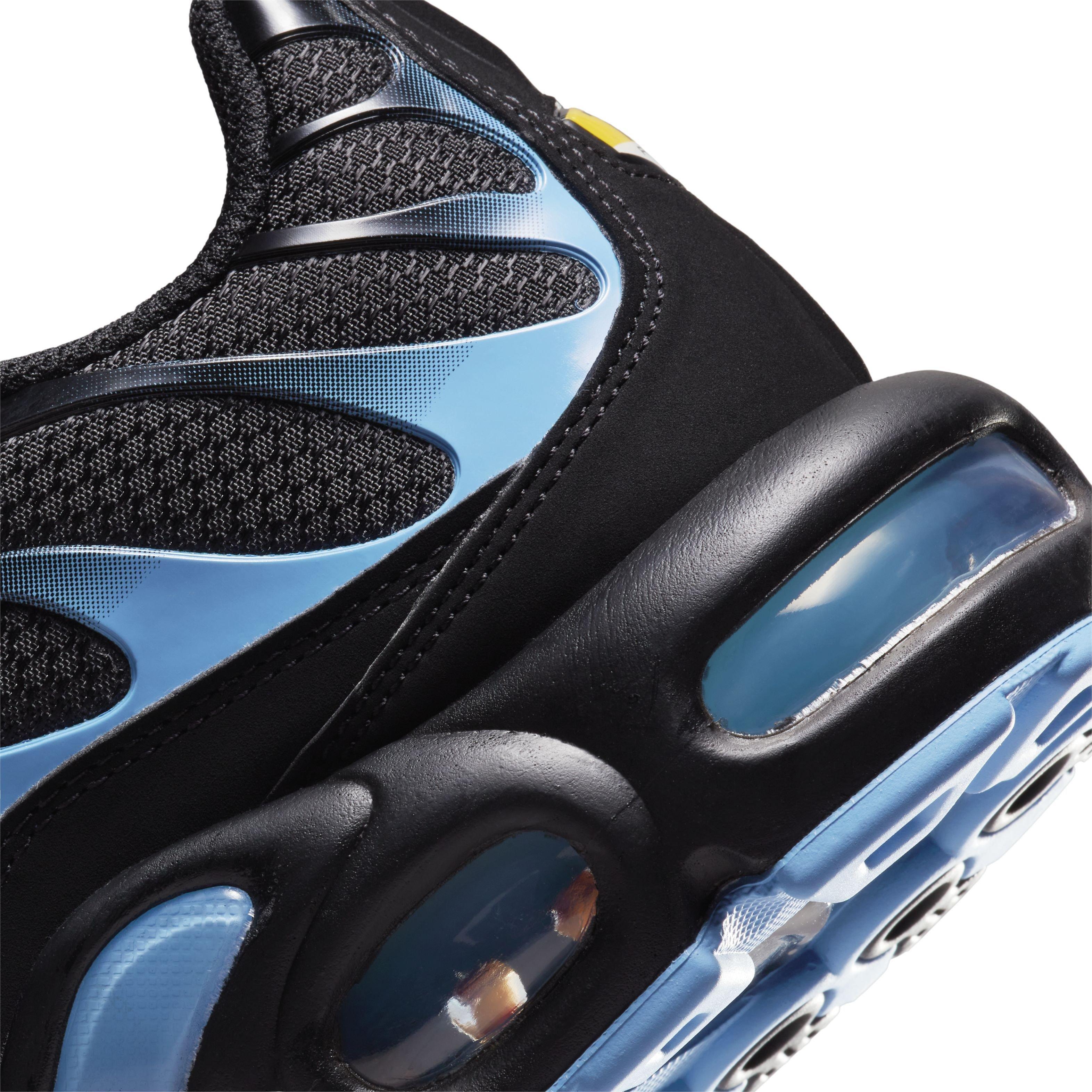 Nike air max plus men's black/university blue best sale