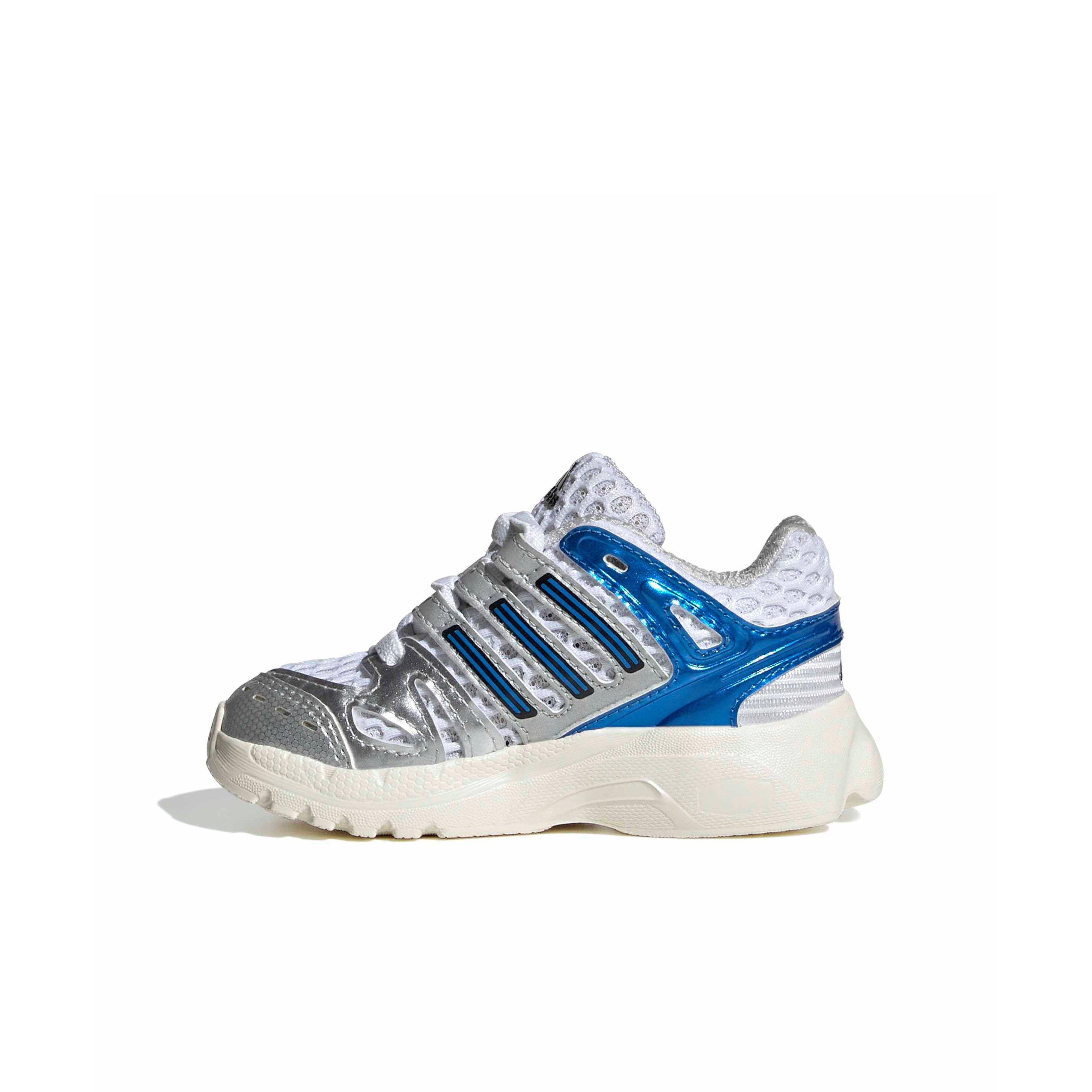 adidas Originals Adistar Control 5 EL "Ftwr White/Lucid Ray Blue/Dash Grey" Infant Boys' Shoe - WHITE/BLUE/GREY Thumbnail View 2
