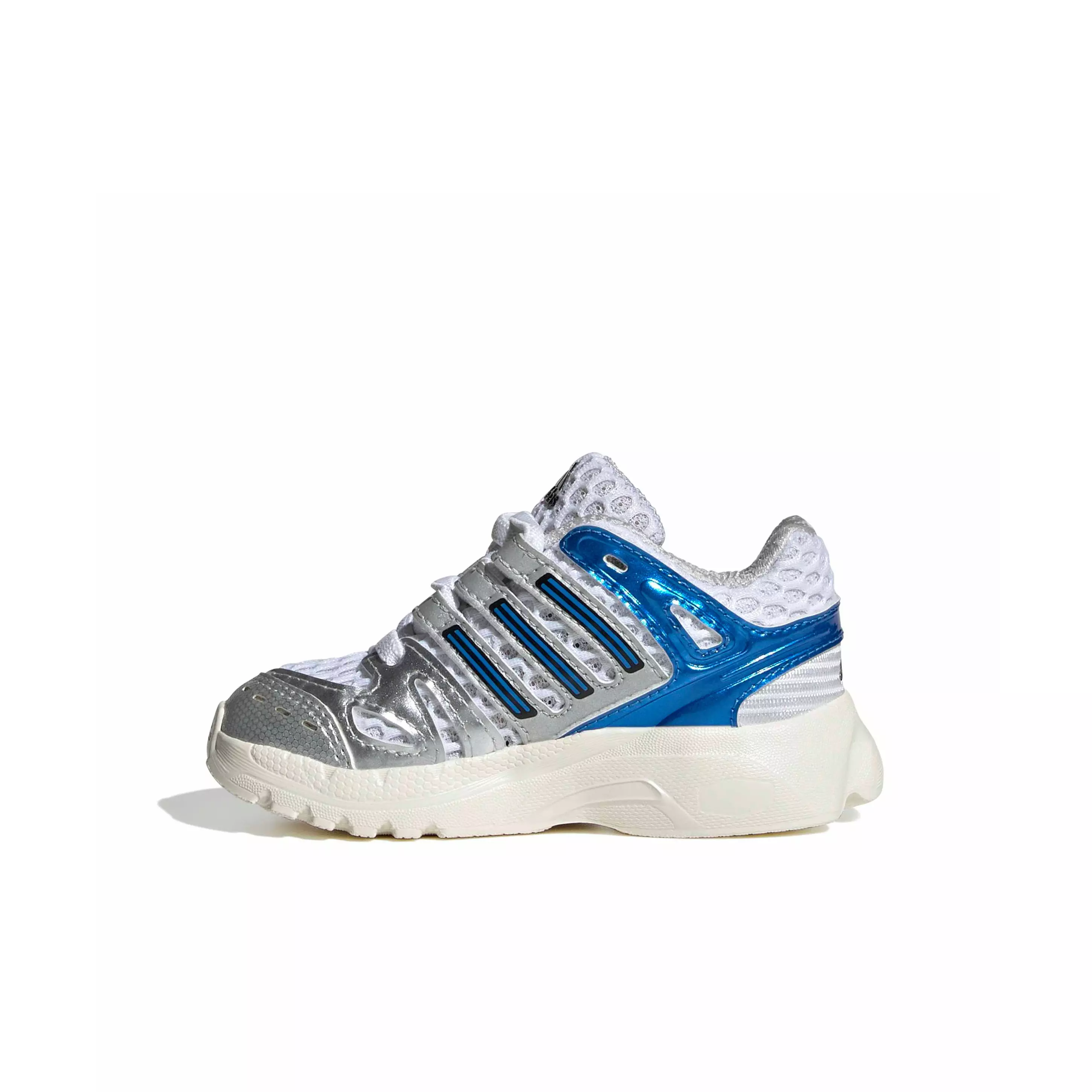 adidas Originals Adistar Control 5 EL "Ftwr White/Lucid Ray Blue/Dash Grey" Infant Boys' Shoe - WHITE/BLUE/GREY