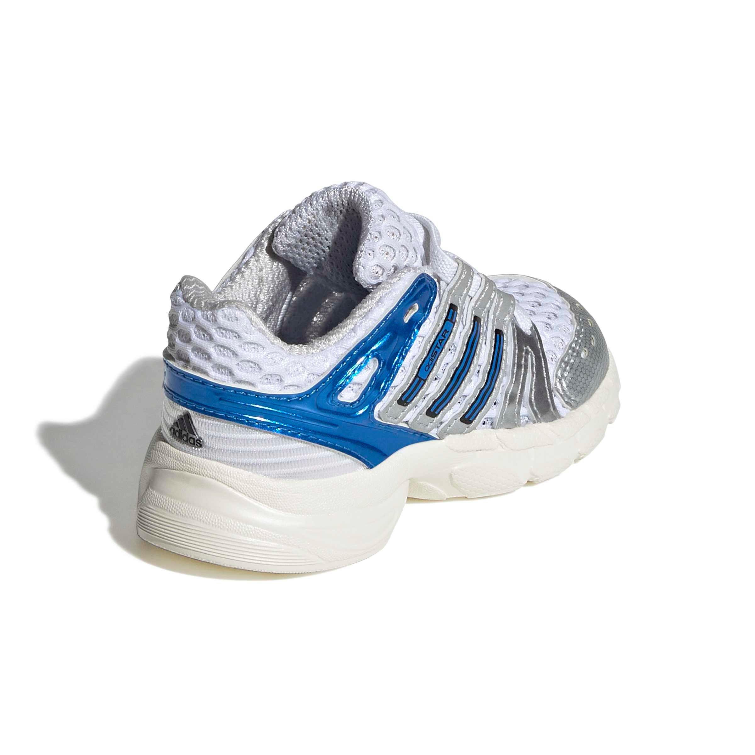 adidas Originals Adistar Control 5 EL "Ftwr White/Lucid Ray Blue/Dash Grey" Infant Boys' Shoe - WHITE/BLUE/GREY Thumbnail View 4