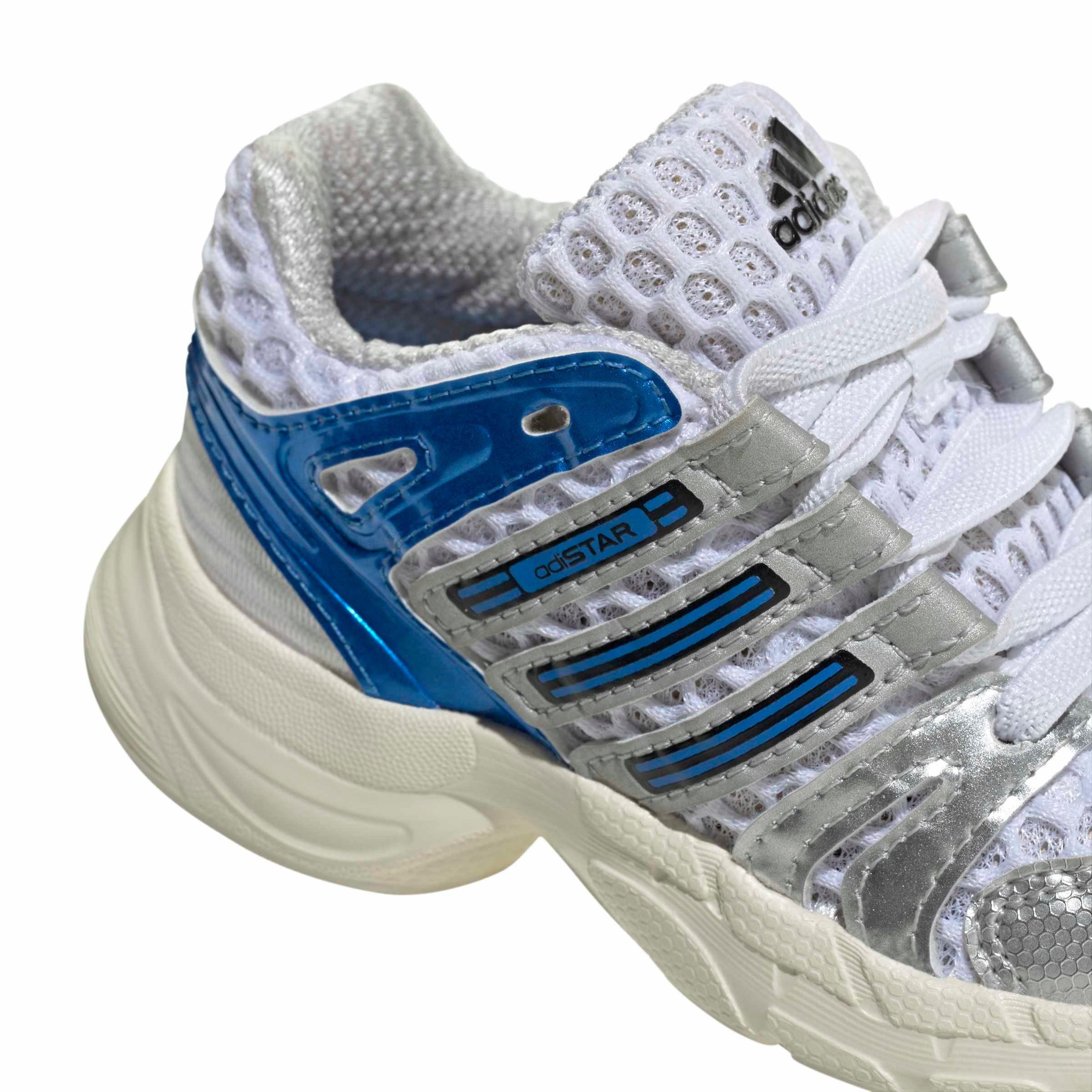 adidas Originals Adistar Control 5 EL "Ftwr White/Lucid Ray Blue/Dash Grey" Infant Boys' Shoe - WHITE/BLUE/GREY Thumbnail View 7