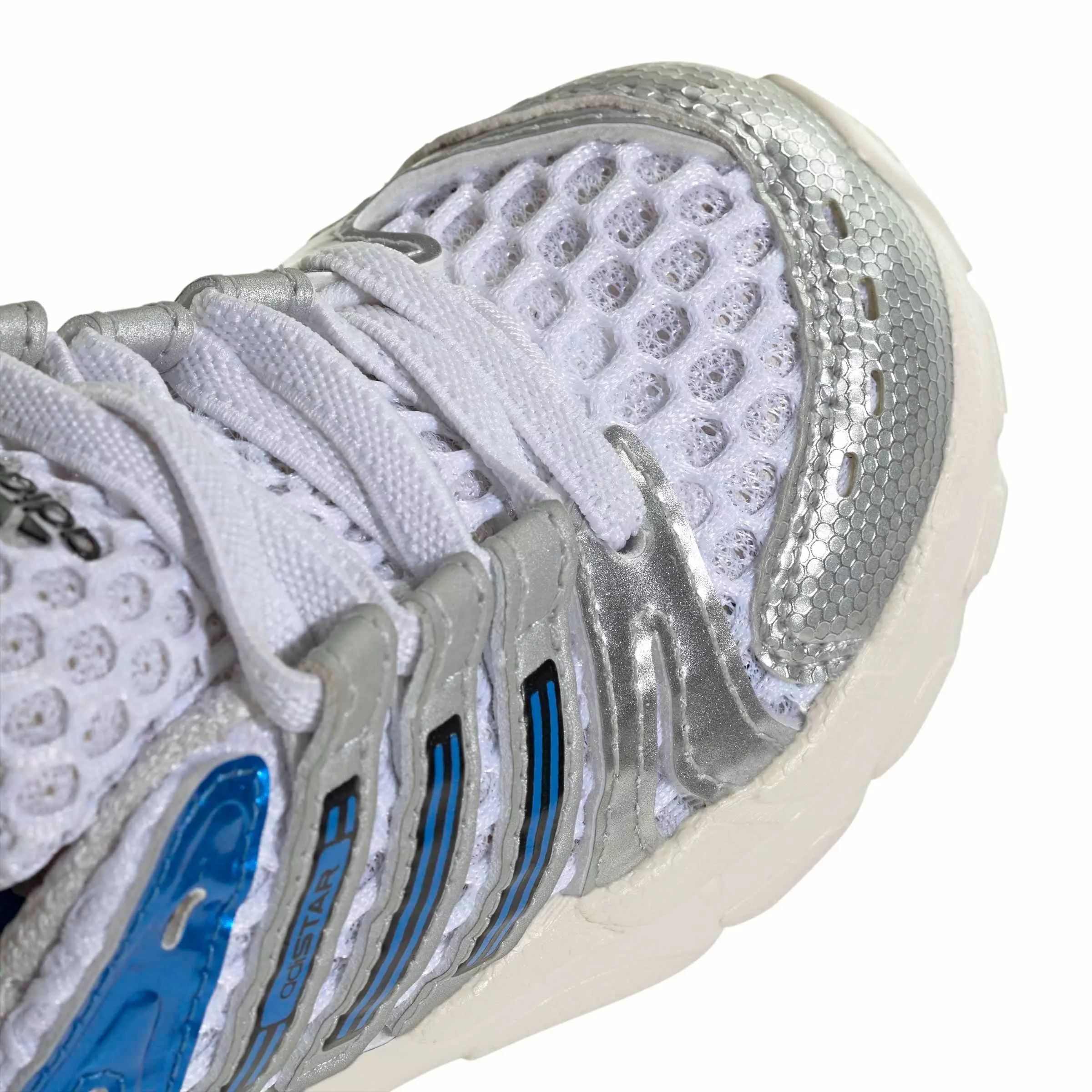 adidas Originals Adistar Control 5 EL "Ftwr White/Lucid Ray Blue/Dash Grey" Infant Boys' Shoe - WHITE/BLUE/GREY