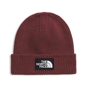 The North Face Logo Box Cuffed Beanie-Dk Red