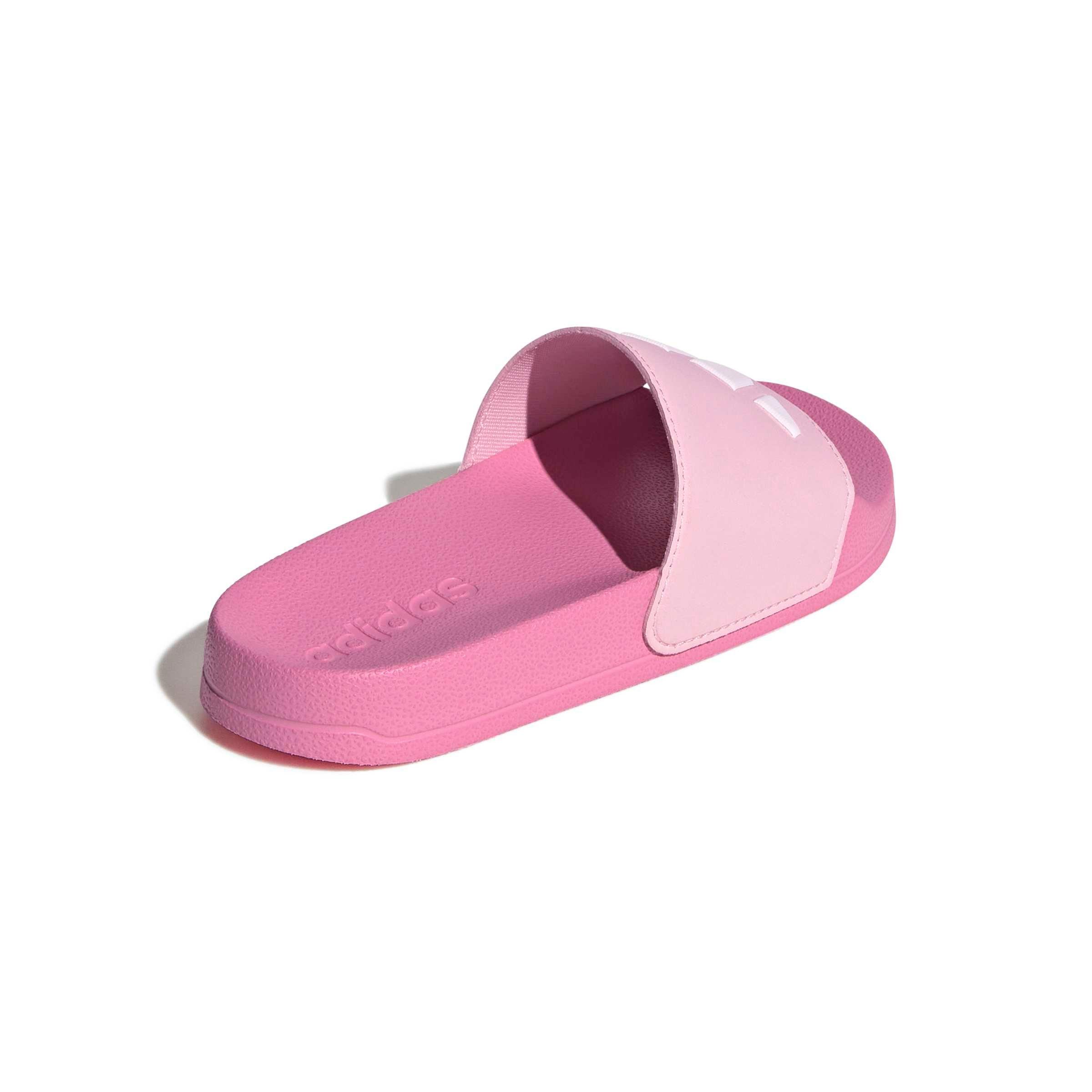 adidas Adilette Shower Logo "Bliss Pink/Ftwr White/Clear Pink" Grade School Girls' Sandal - PINK/WHITE/PINK Thumbnail View 4