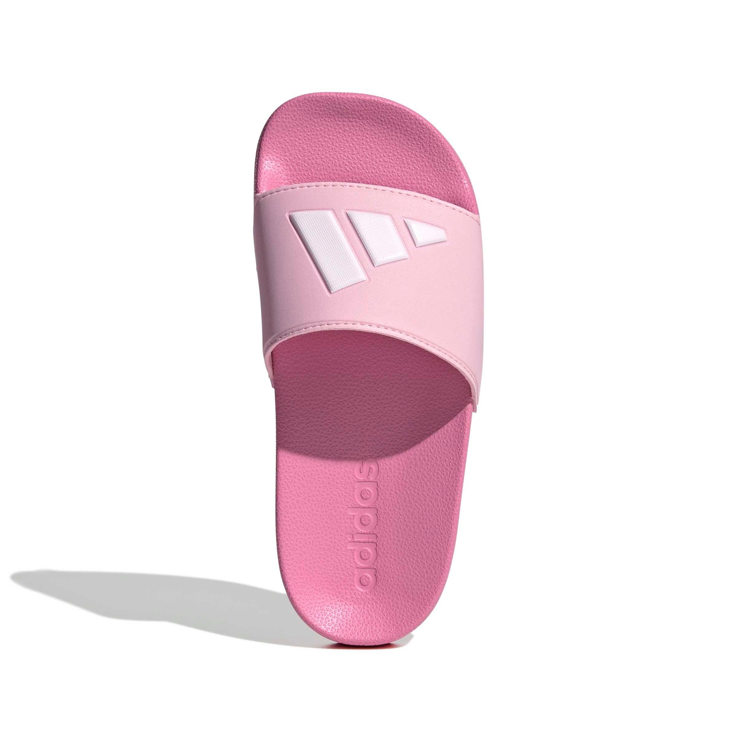 adidas Adilette Shower Logo "Bliss Pink/Ftwr White/Clear Pink" Grade School Girls' Sandal - PINK/WHITE/PINK Thumbnail View 5