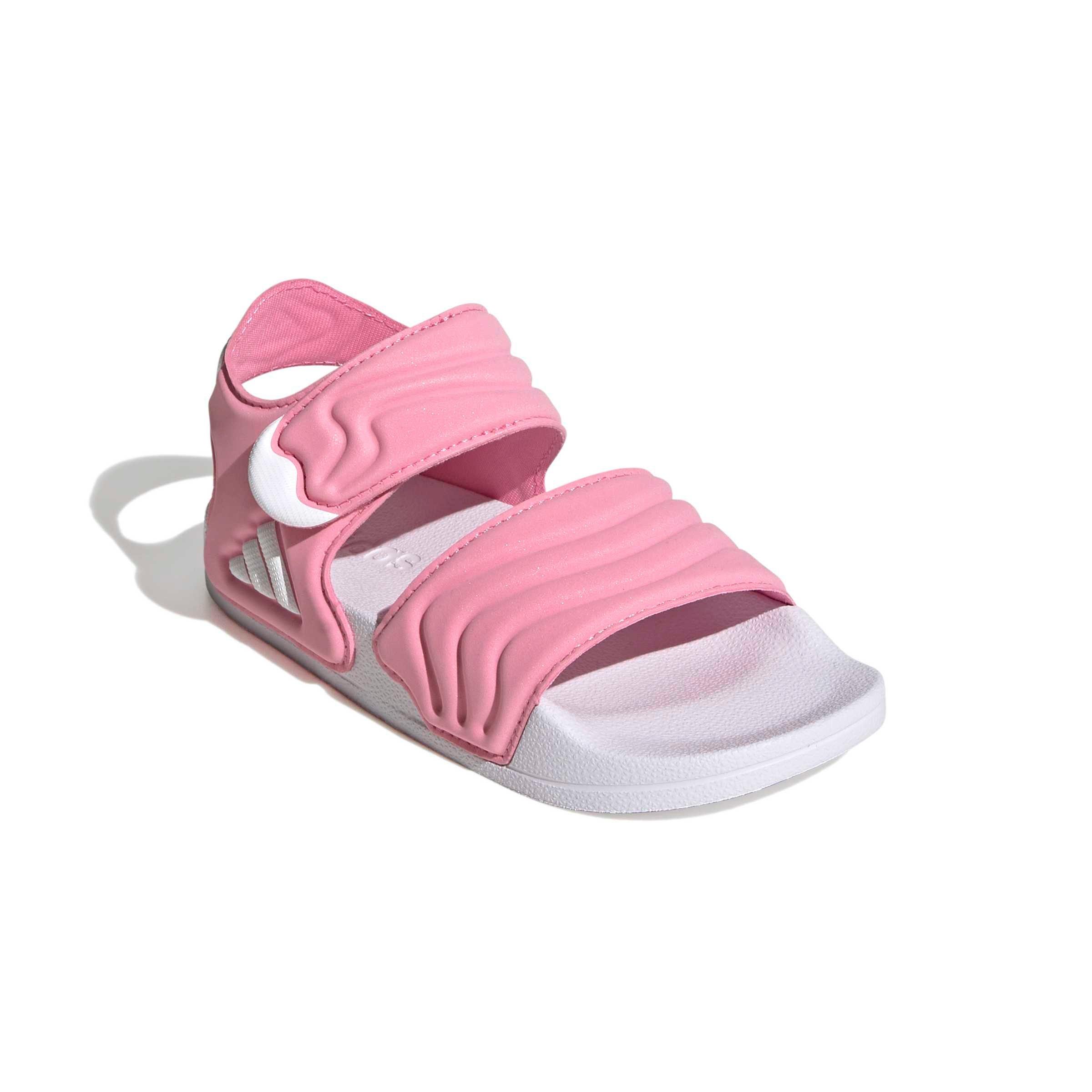 adidas Adilette 2 "Bliss Pink/Ftwr White/Bliss Pink" Grade School Girls' Sandal - PINK/WHITE/PINK Thumbnail View 3