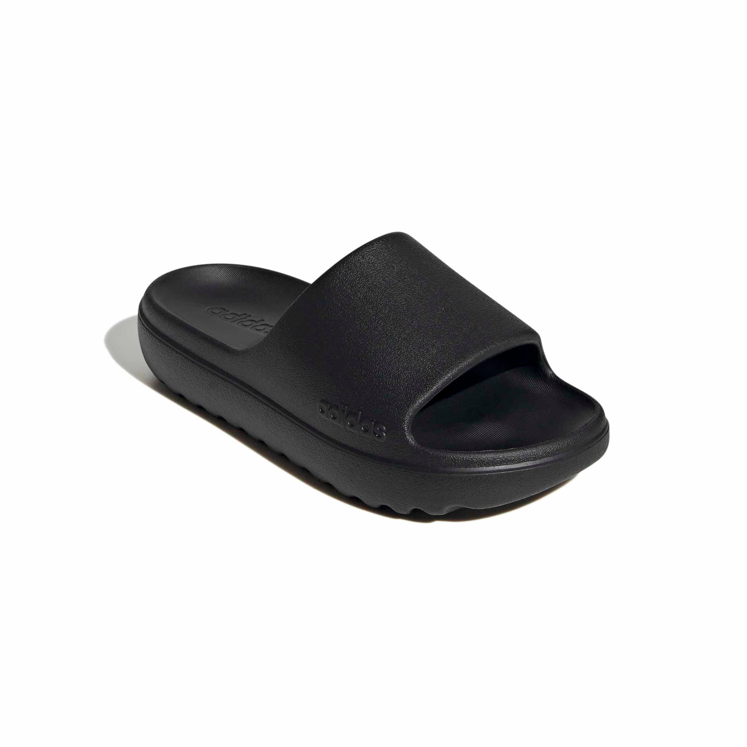 adidas Adilette Lumia "Core Black/Core Black/Core Black" Grade School Boys' Slide - BLACK/BLACK/BLACK Thumbnail View 3