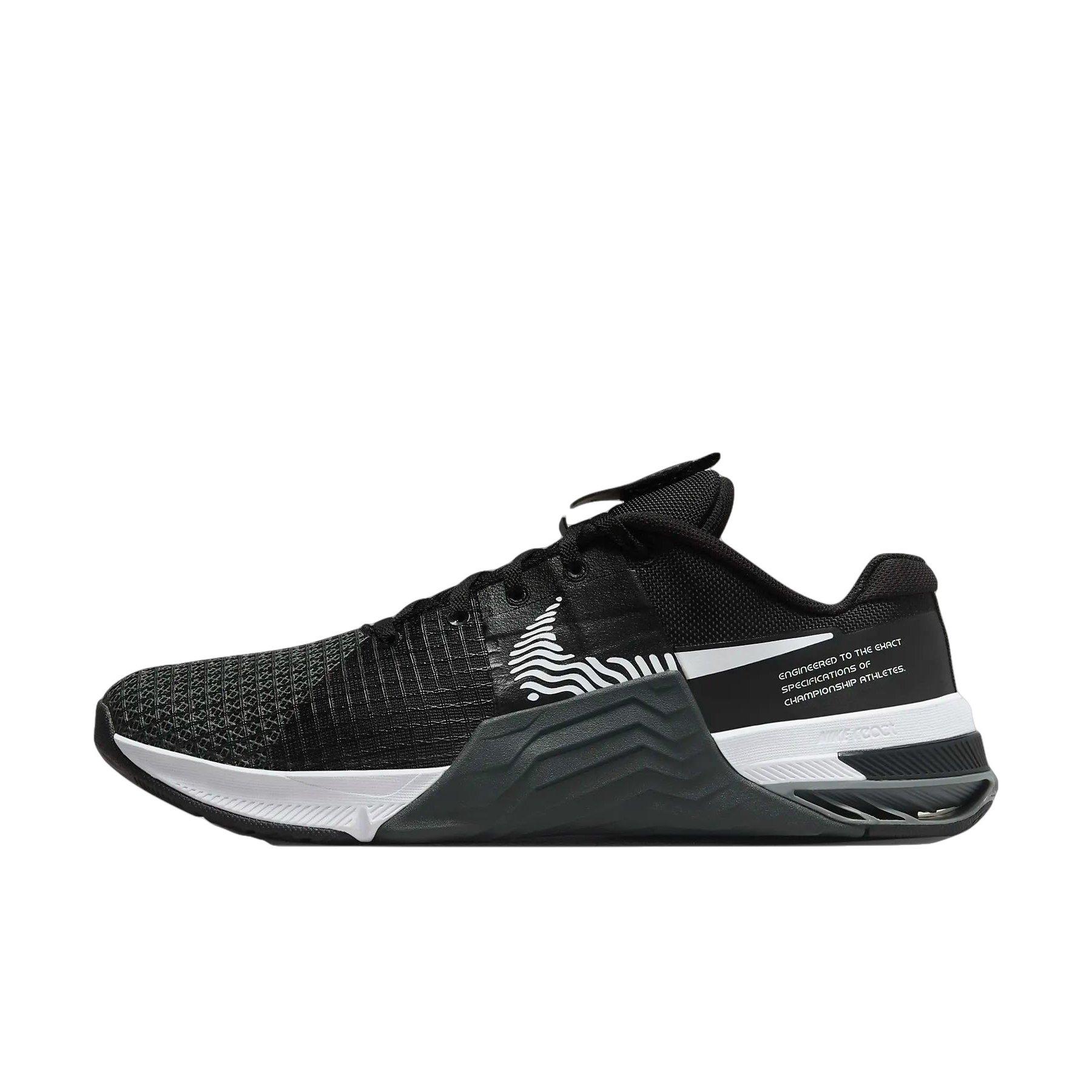 Nike Metcon 8 "Black/Dark Smoke Grey/Smoke Grey/White" Men's Training Shoe - BLACK/DK GREY/GREY/WHITE Thumbnail View 2