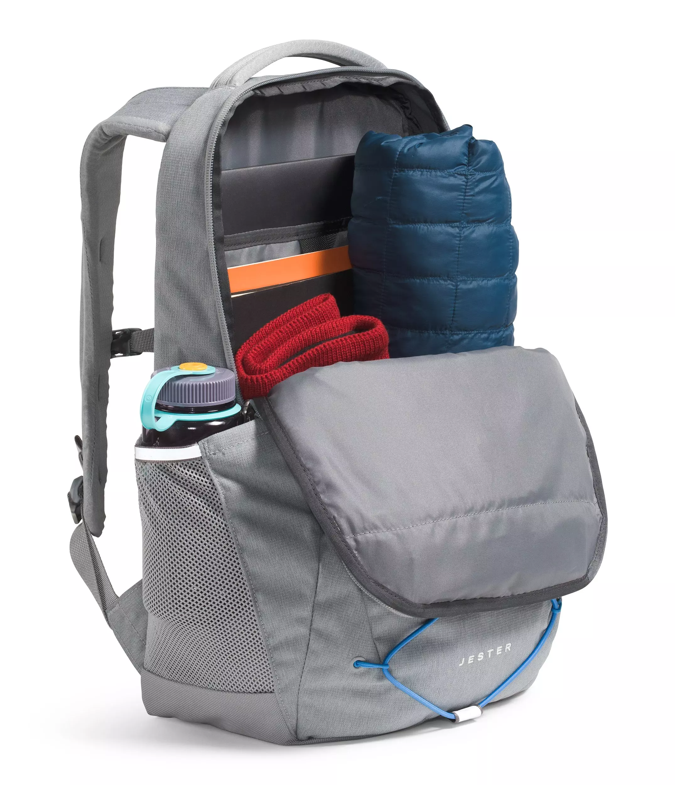 The North Face Women's Jester Backpack-Grey/Blue - GREY/BLUE
