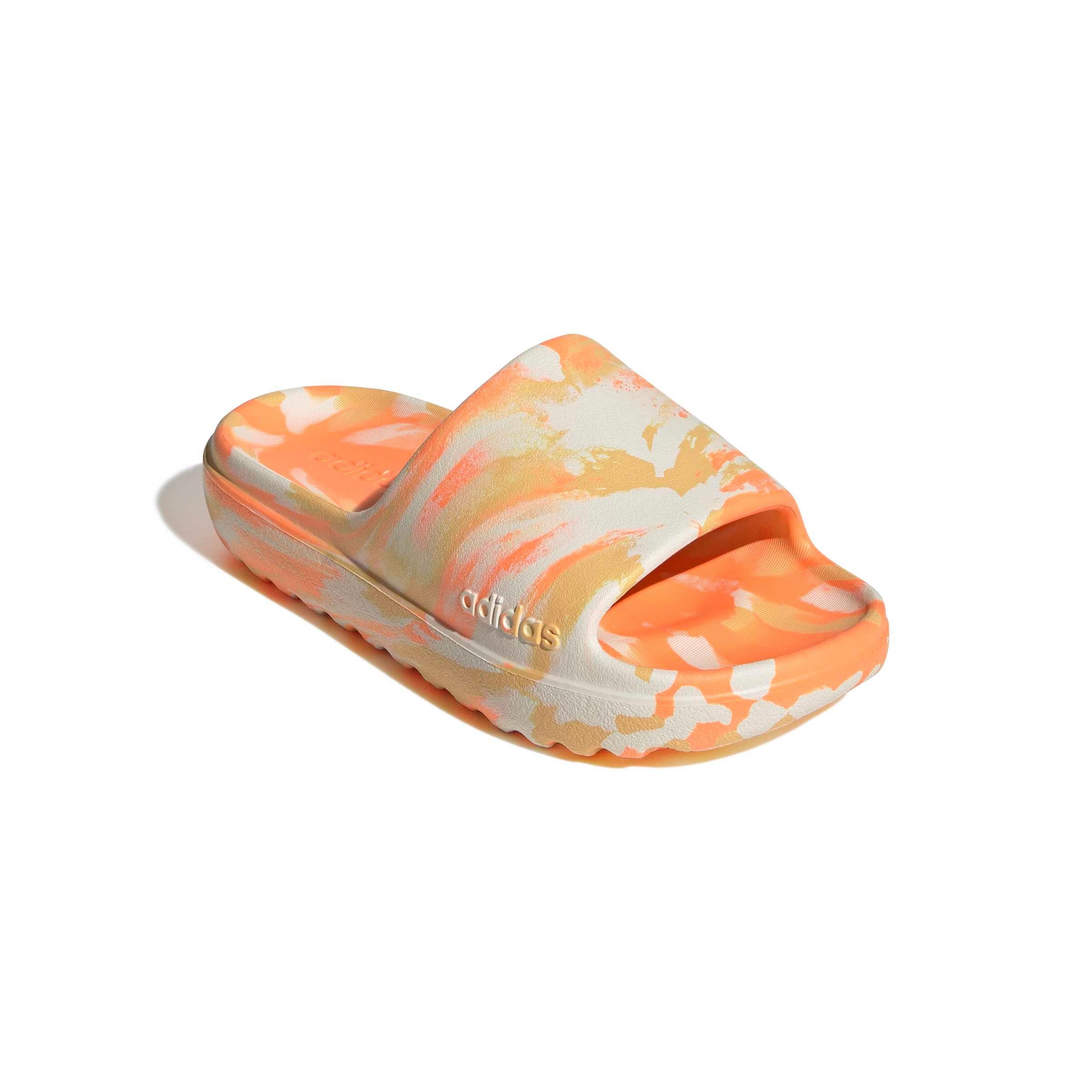 adidas Adilette Lumia "Lucid Orange/Semi Ice Tangerine/Off White" Grade School Boys' Slide - ORANGE/TANGERINE/OFF WHITE Thumbnail View 3