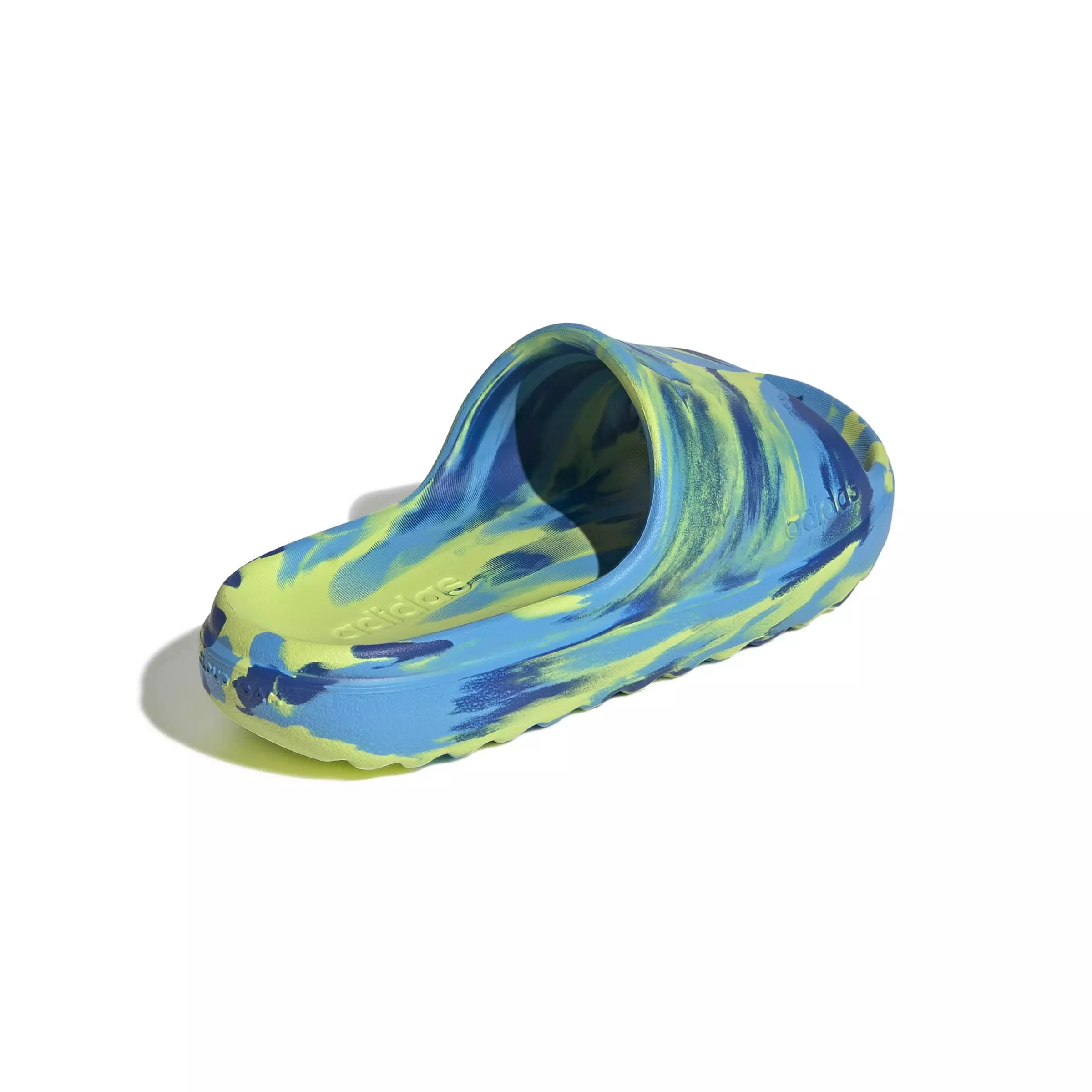 adidas Adilette Lumia "Solar Slime/Lucid Aquamarine/Team Royal Blue" Grade School Boys' Slide - SLIME/AQUAMARINE/ROYAL