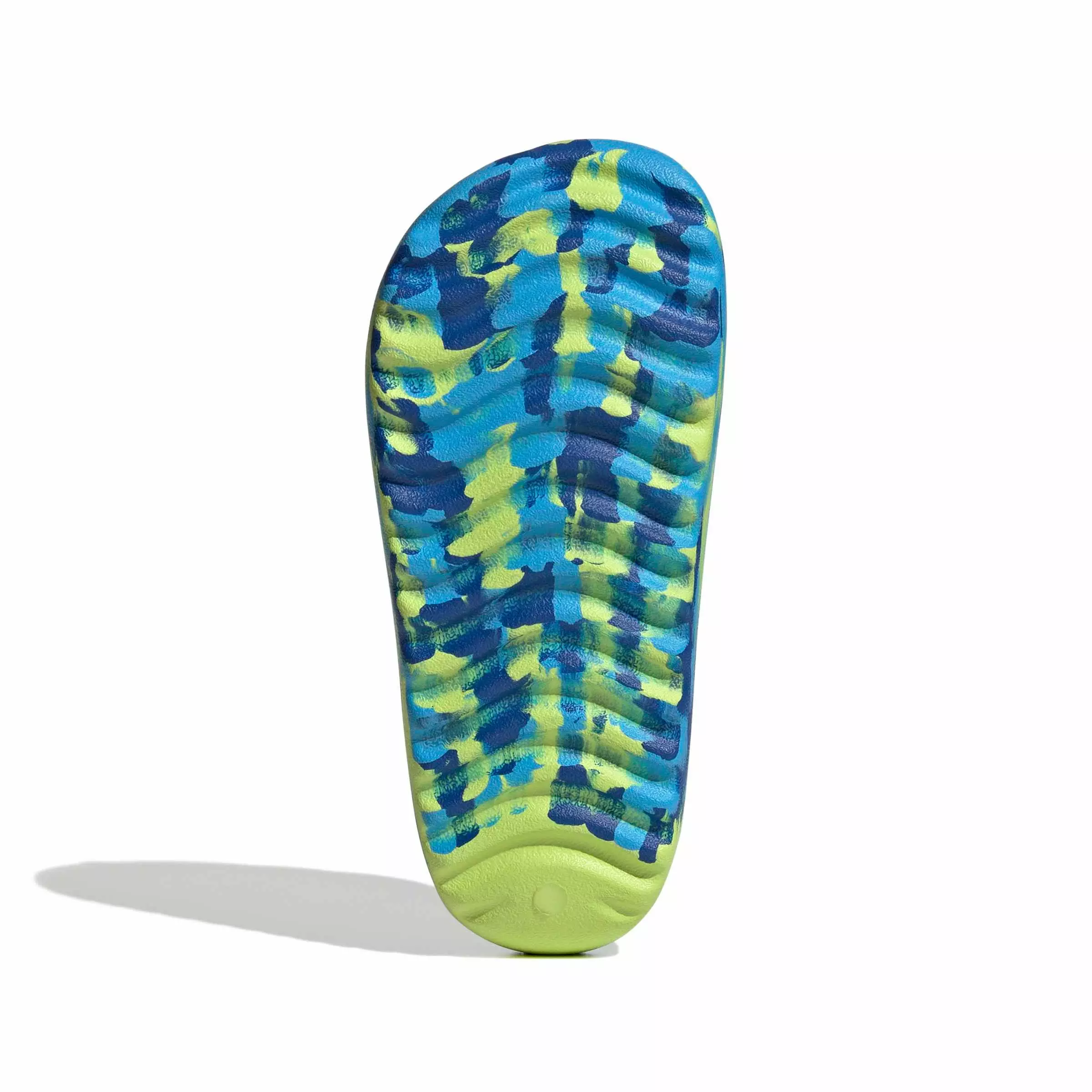 adidas Adilette Lumia "Solar Slime/Lucid Aquamarine/Team Royal Blue" Grade School Boys' Slide - SLIME/AQUAMARINE/ROYAL
