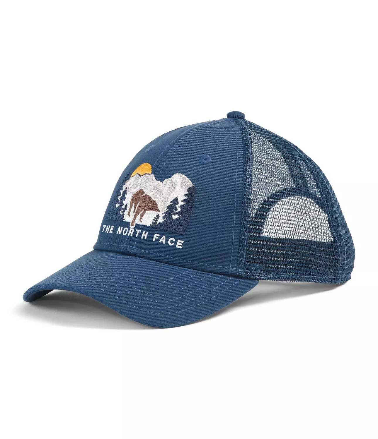 The North Face Embroidered Mudder Trucker Hat-Blue - BLUE