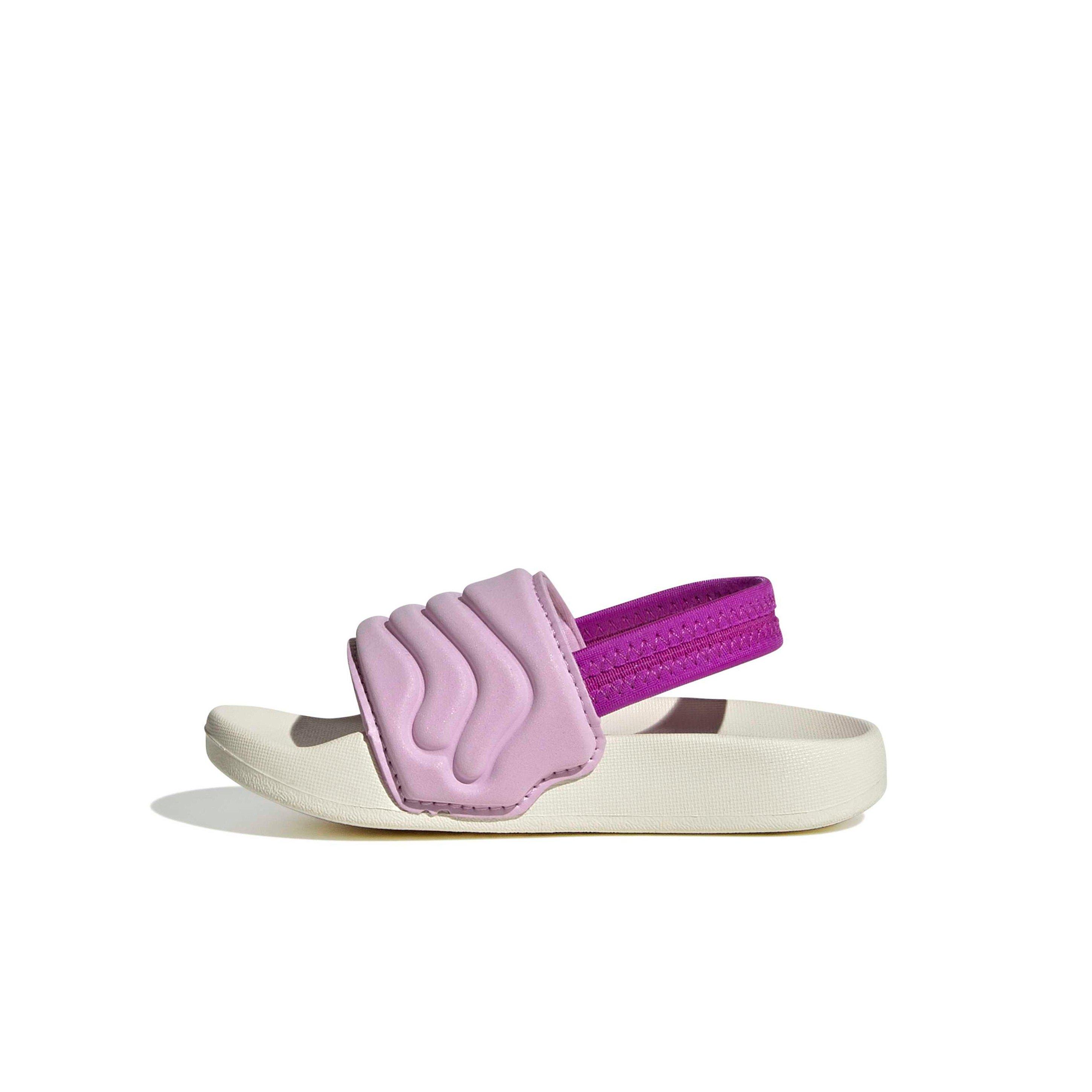 adidas Adilette Estrap 2.0 "Off White/Purple Burst/Bliss Lilac" Infant Girls' Slide - OFF WHITE/PURPLE/LILAC Thumbnail View 2