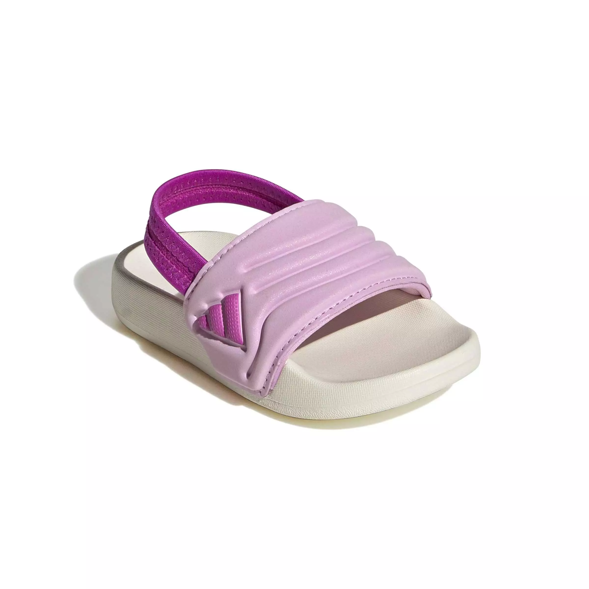 adidas Adilette Estrap 2.0 "Off White/Purple Burst/Bliss Lilac" Infant Girls' Slide - OFF WHITE/PURPLE/LILAC