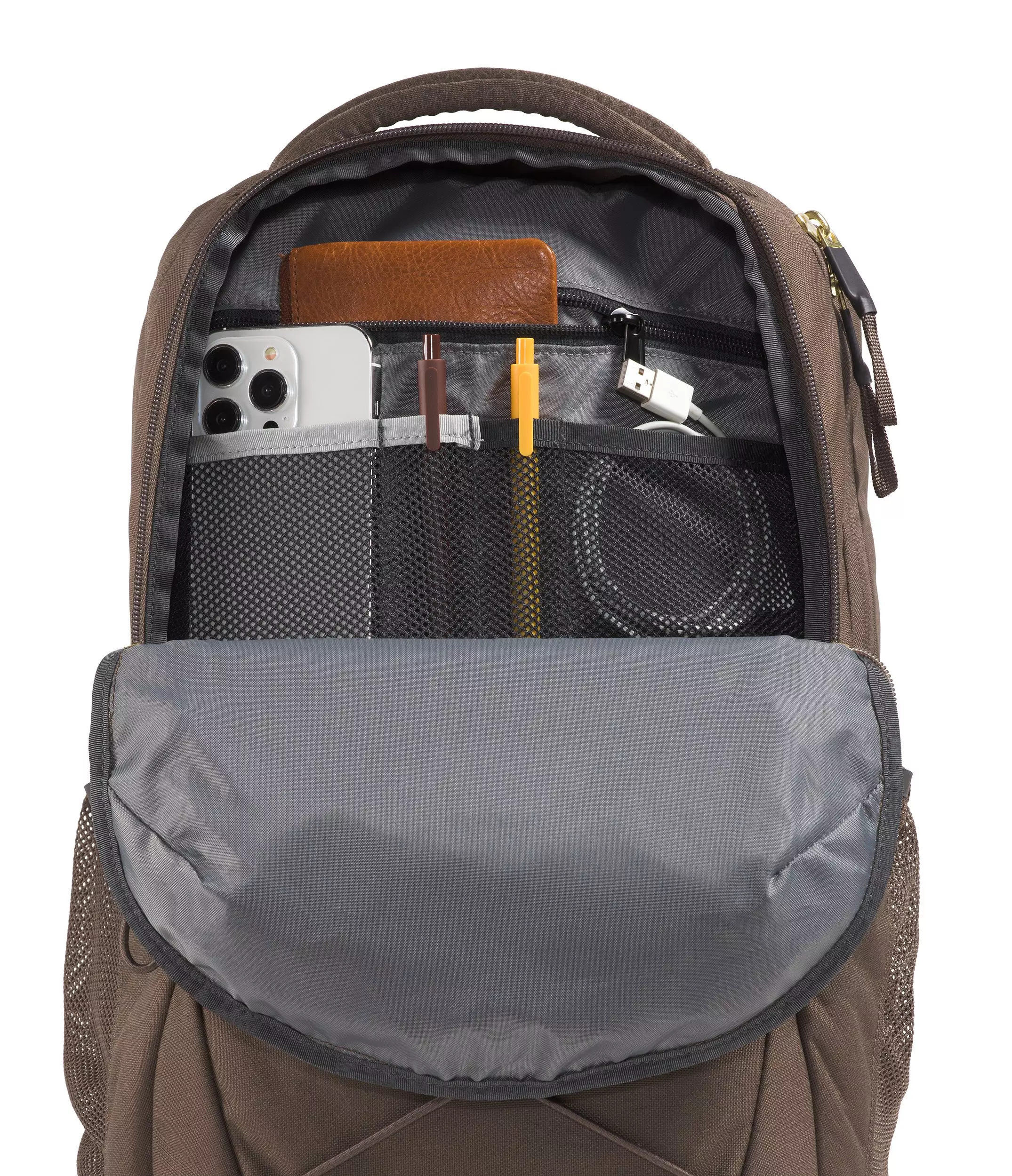 The North Face Women's Jester Luxe Backpack-Brown/Gold - BROWN/GOLD