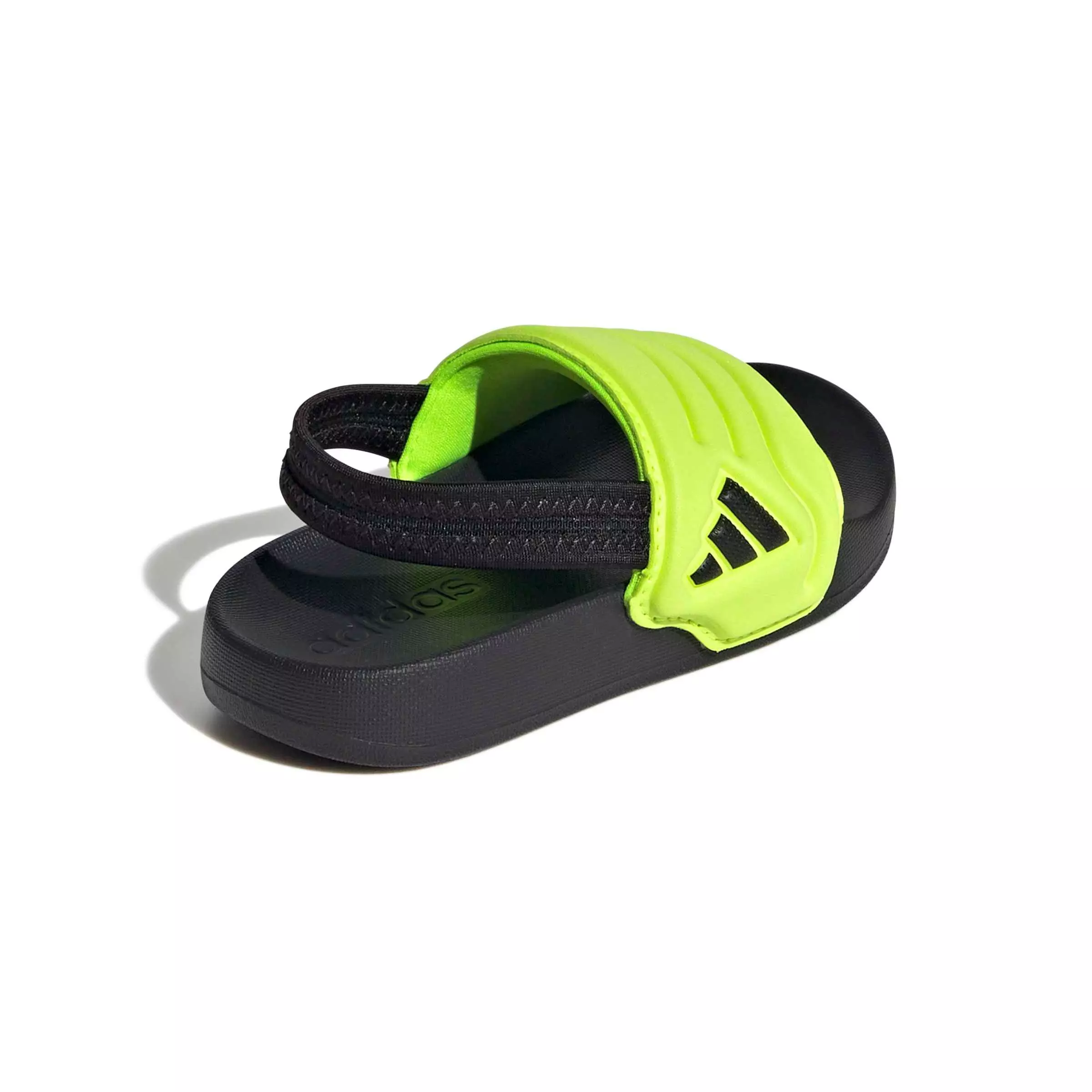 adidas Adilette Estrap 2.0 "Core Black/Core Black/Lucid Lemon" Infant Boys' Slide - BLACK/BLACK/LEMON