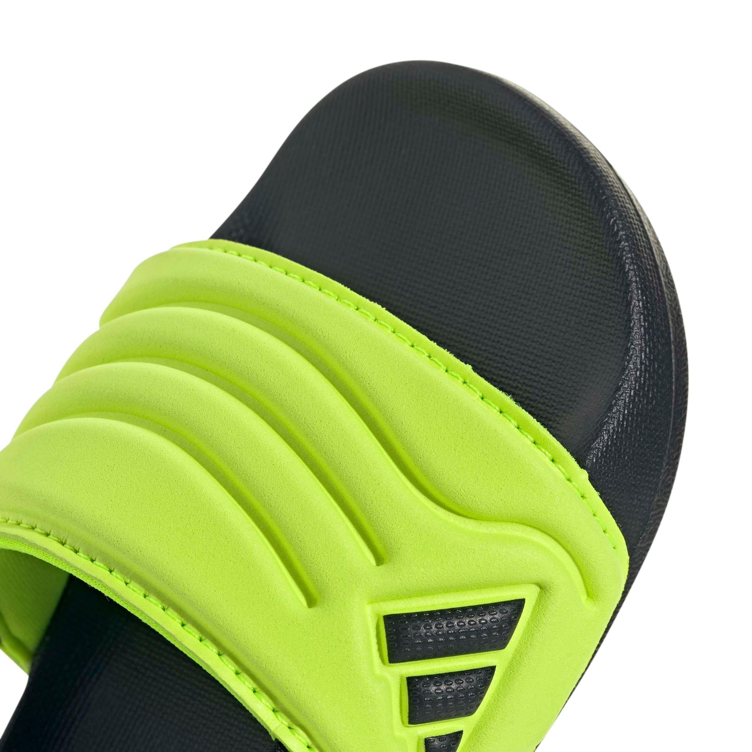 adidas Adilette Estrap 2.0 "Core Black/Core Black/Lucid Lemon" Infant Boys' Slide - BLACK/BLACK/LEMON Thumbnail View 7