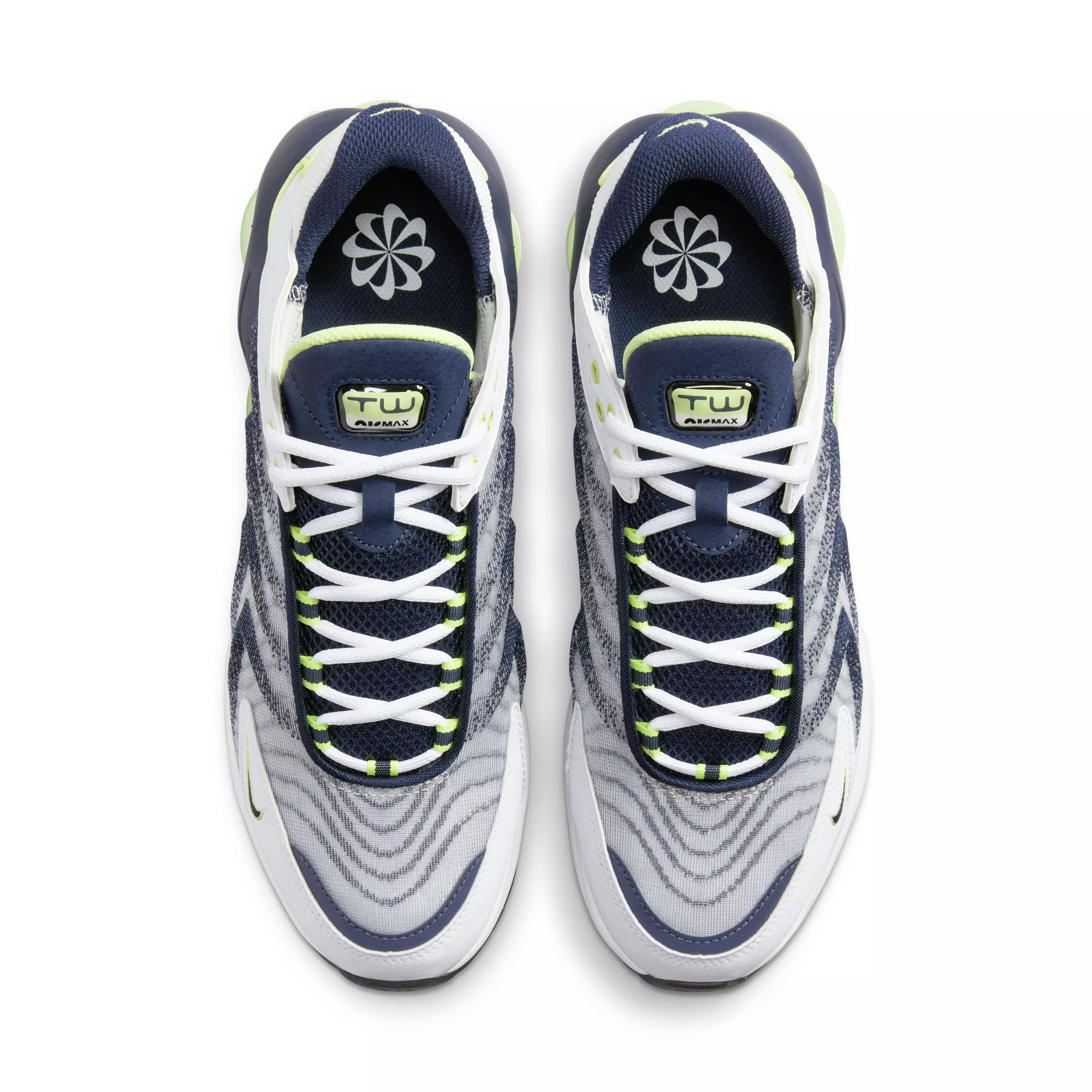 Nike Air Max TW "White/Midnight Navy/Light Lemon Twist" Men's Shoe - WHITE/NAVY/LT LEMON